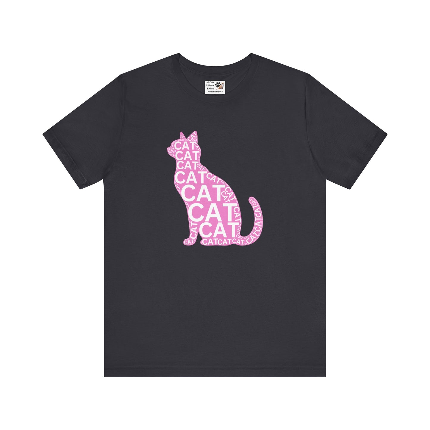 "CAT in a Cat, T-Shirt" - Cat Lover Unisex Jersey Tee - Playful Pink Cat Design
