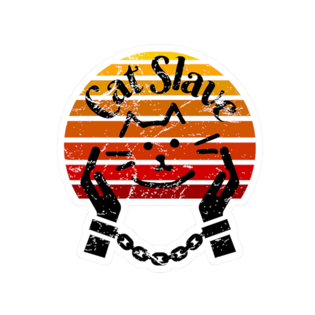 Cat Slave Kiss-Cut Stickers for Cat Fans