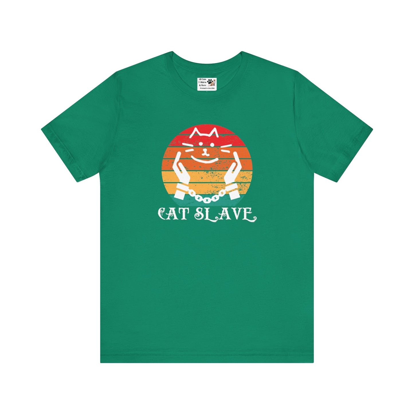 Cat Slave Vintage Sunset T-Shirt - (Unisex Jersey Tee - Casual & Trendy "Semi-Distressed" Style Design )