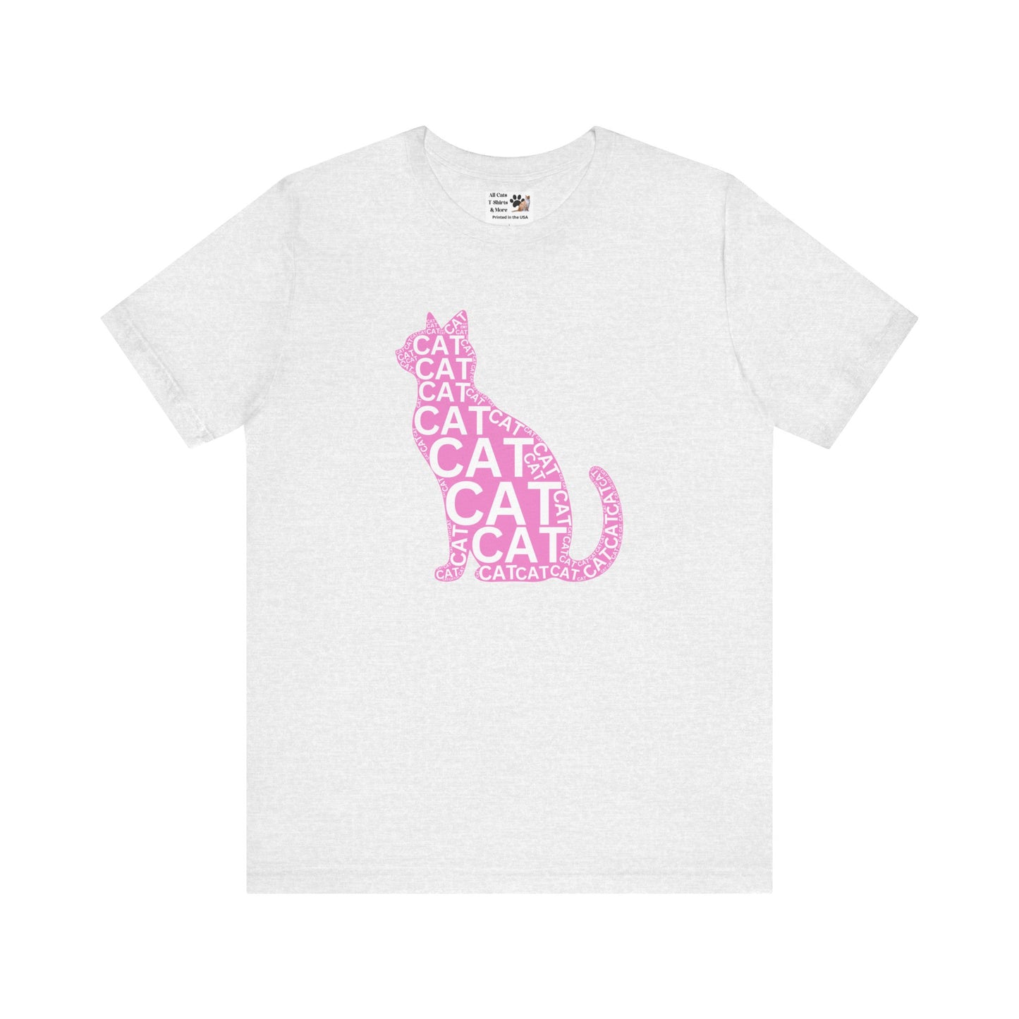 "CAT in a Cat, T-Shirt" - Cat Lover Unisex Jersey Tee - Playful Pink Cat Design