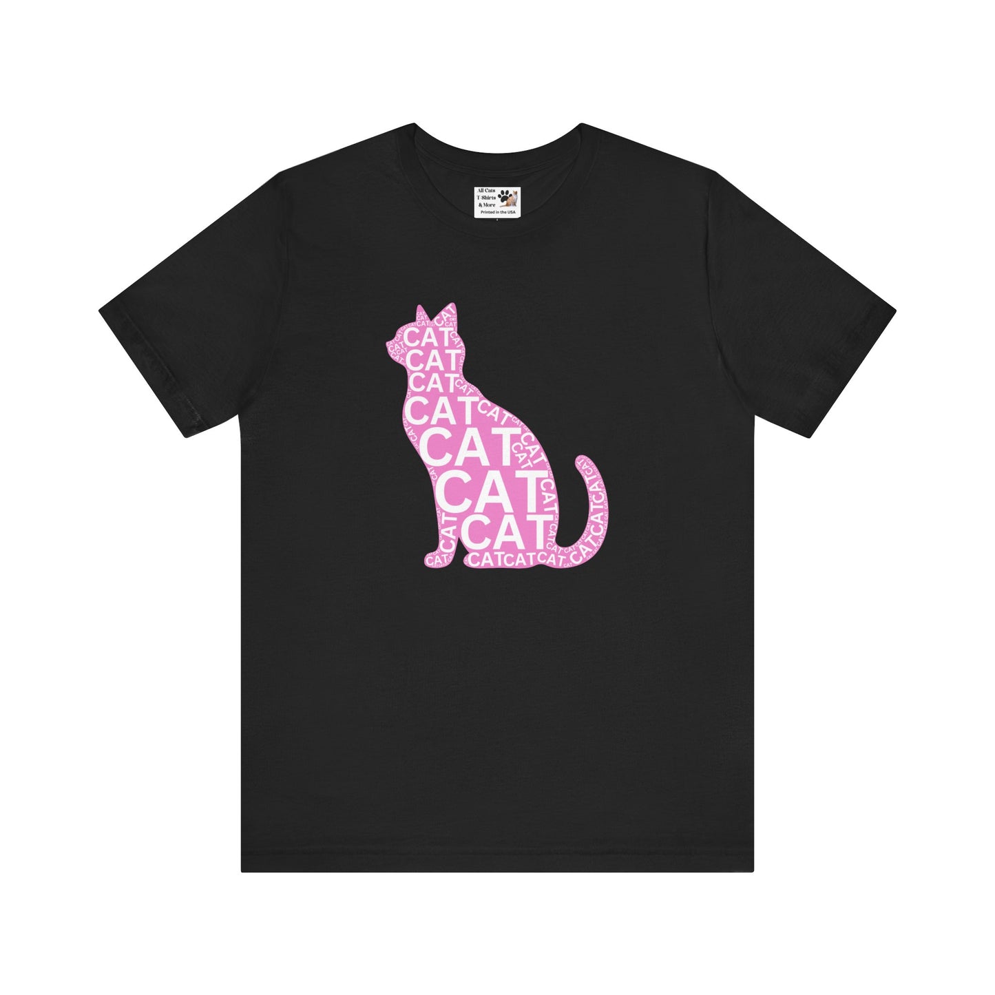 "CAT in a Cat, T-Shirt" - Cat Lover Unisex Jersey Tee - Playful Pink Cat Design