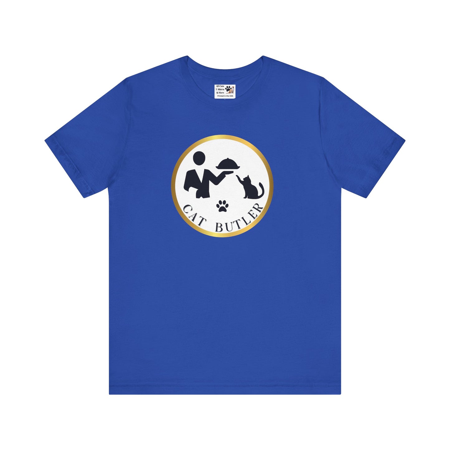 "Cat Butler" Design T-Shirt - (Unisex Jersey Short Sleeve Tee - Perfect Gift for Cat Lovers!)