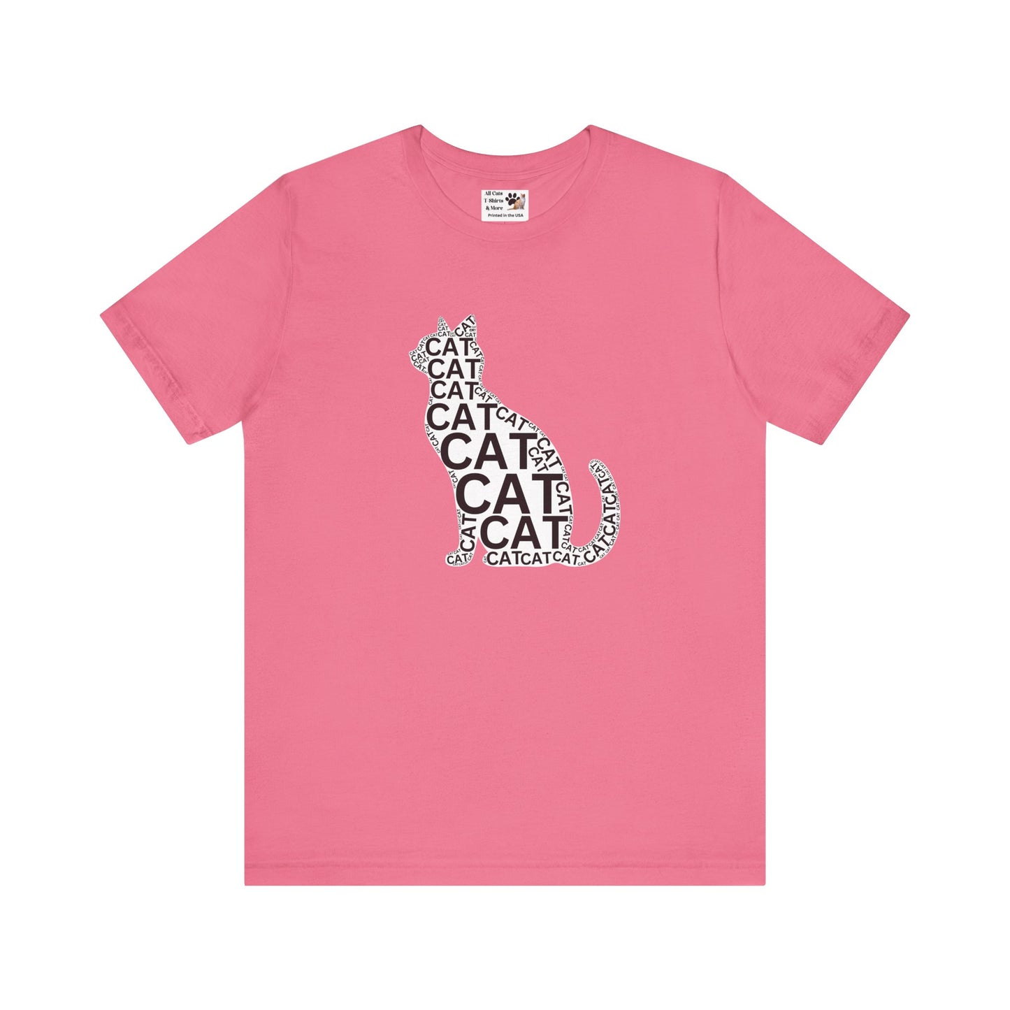 "CAT in a Cat, T-Shirt" - (Playful Black & White Cat Design, Cat Lover Unisex Jersey Short Sleeve Tee - Purr-fect Gift!)