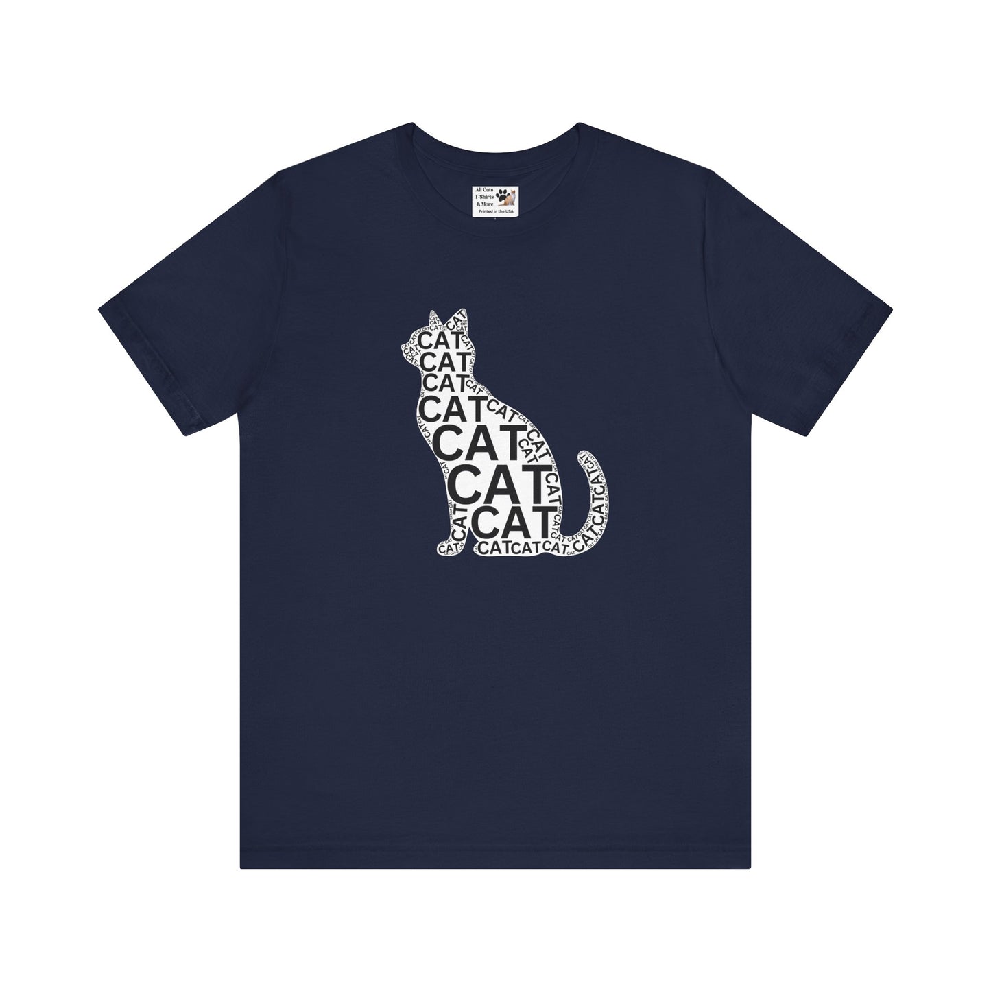 "CAT in a Cat, T-Shirt" - (Playful Black & White Cat Design, Cat Lover Unisex Jersey Short Sleeve Tee - Purr-fect Gift!)