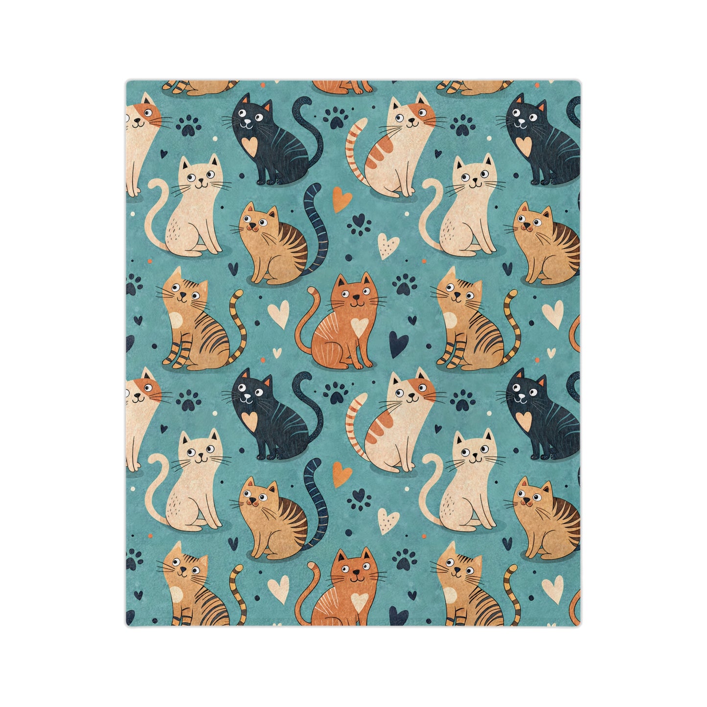Cozy Cat Blanket - Perfect for Cat Lovers, Cat Print Microfiber Throw, Birthday Gift, Pet Lovers Home Decor, Warm Plush Blanket