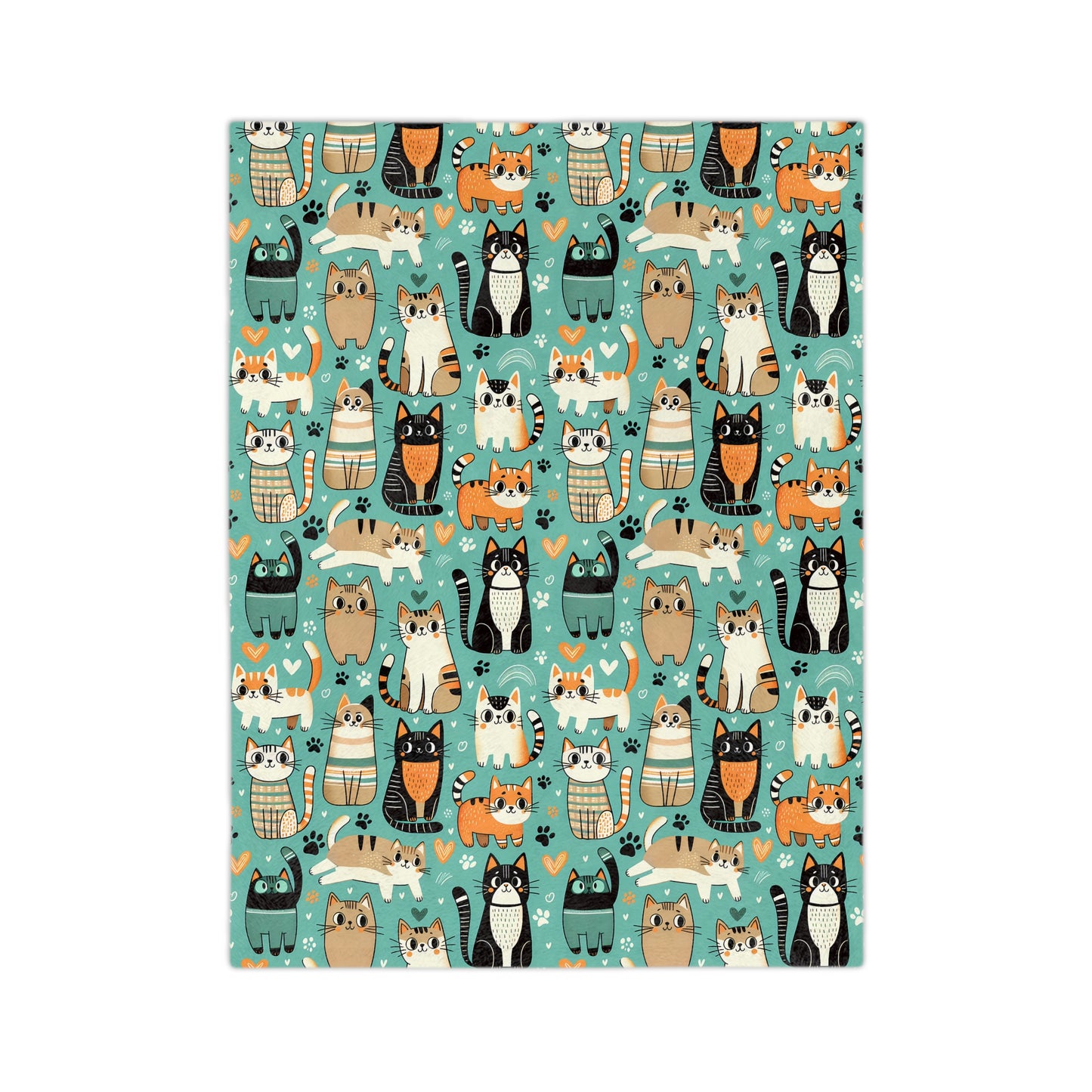 Cozy Cat Print Blanket - Soft Velveteen Microfiber Throw, Pet Lover Gift, Home Decor for Cat Lovers, Perfect for Cozy Nights
