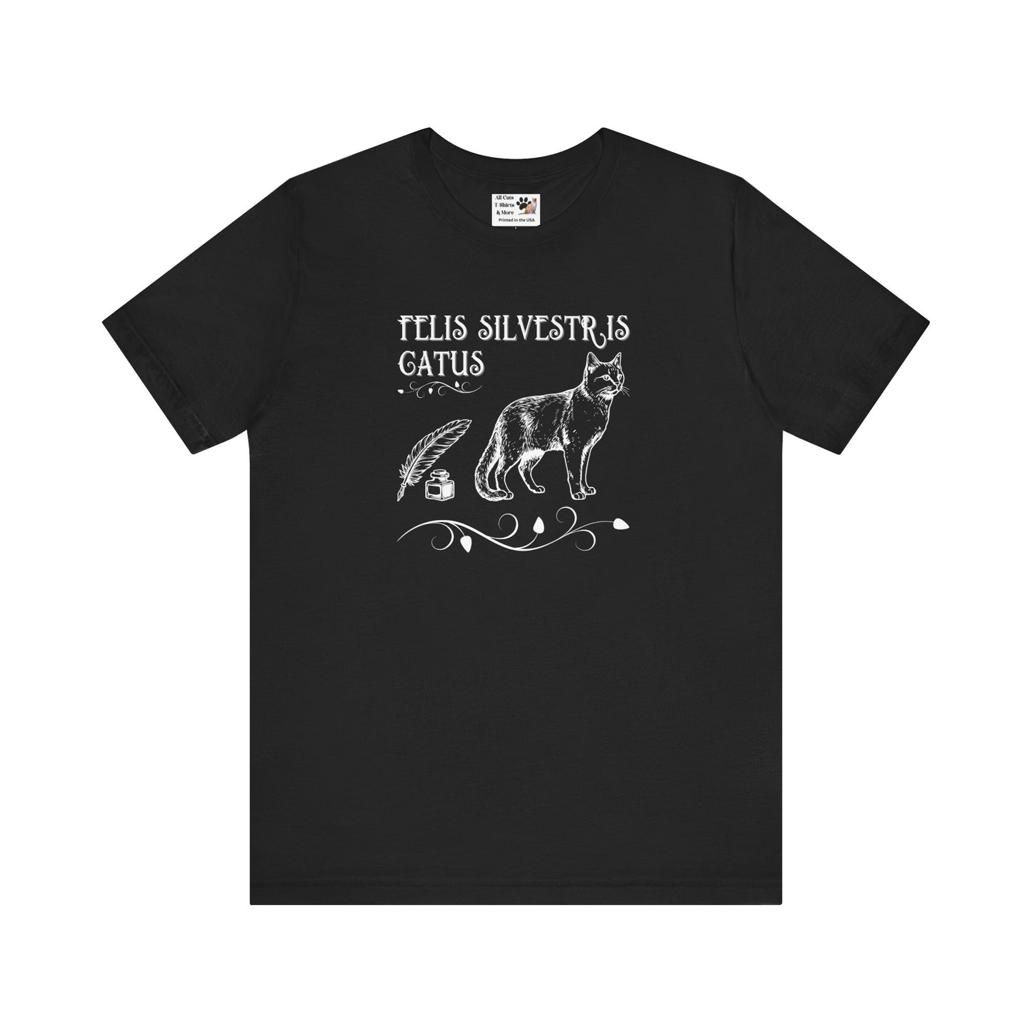 Felis Silvestris Catus T-Shirt - ("Domestic Cat" - Unisex Jersey Short Sleeve Tee - Perfect for Cat Lovers!)