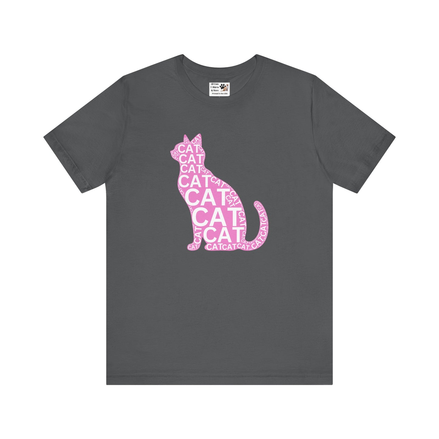 "CAT in a Cat, T-Shirt" - Cat Lover Unisex Jersey Tee - Playful Pink Cat Design
