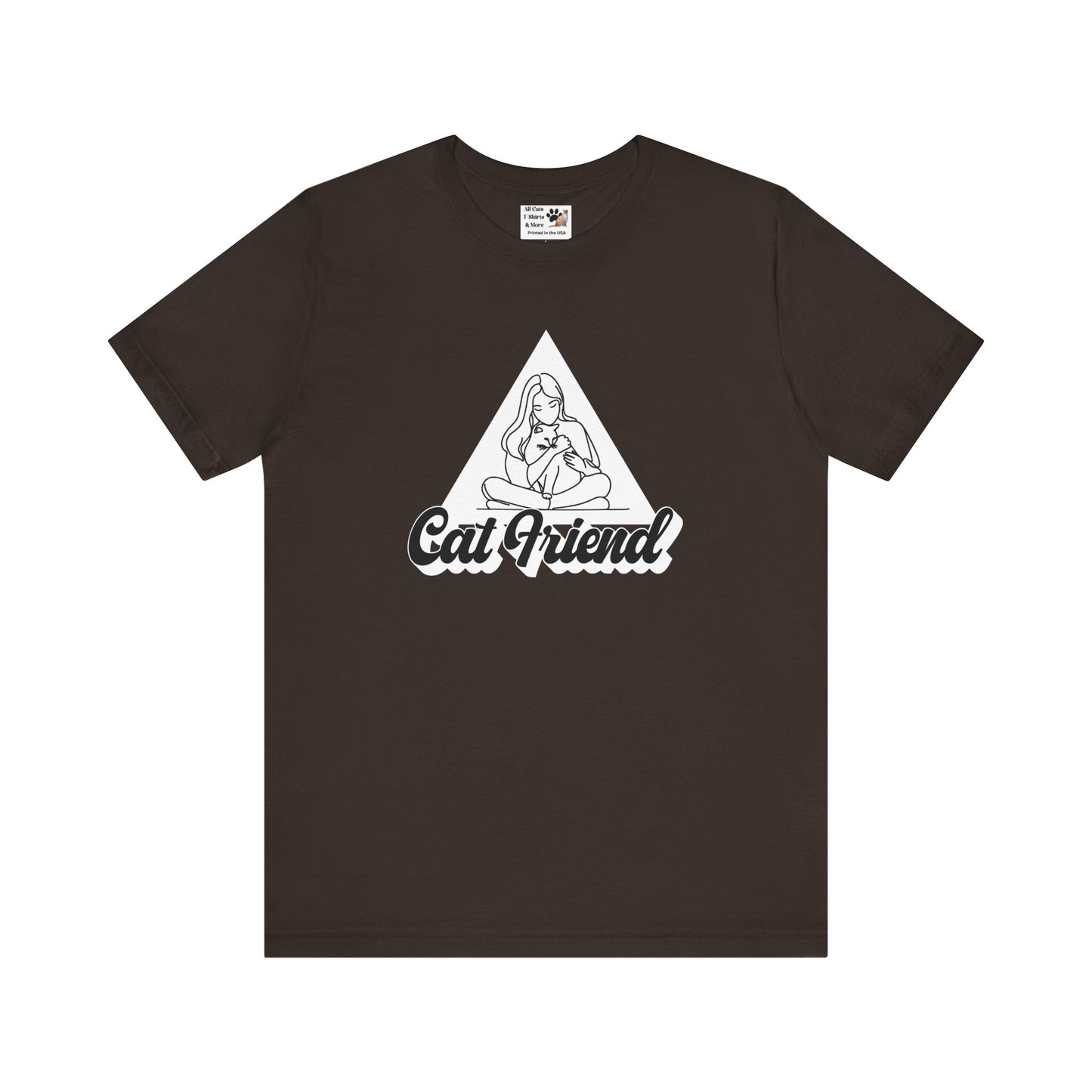 Cat Friend T-Shirt - (Unisex Jersey Short Sleeve Tee - Perfect for Friends of Cats!)