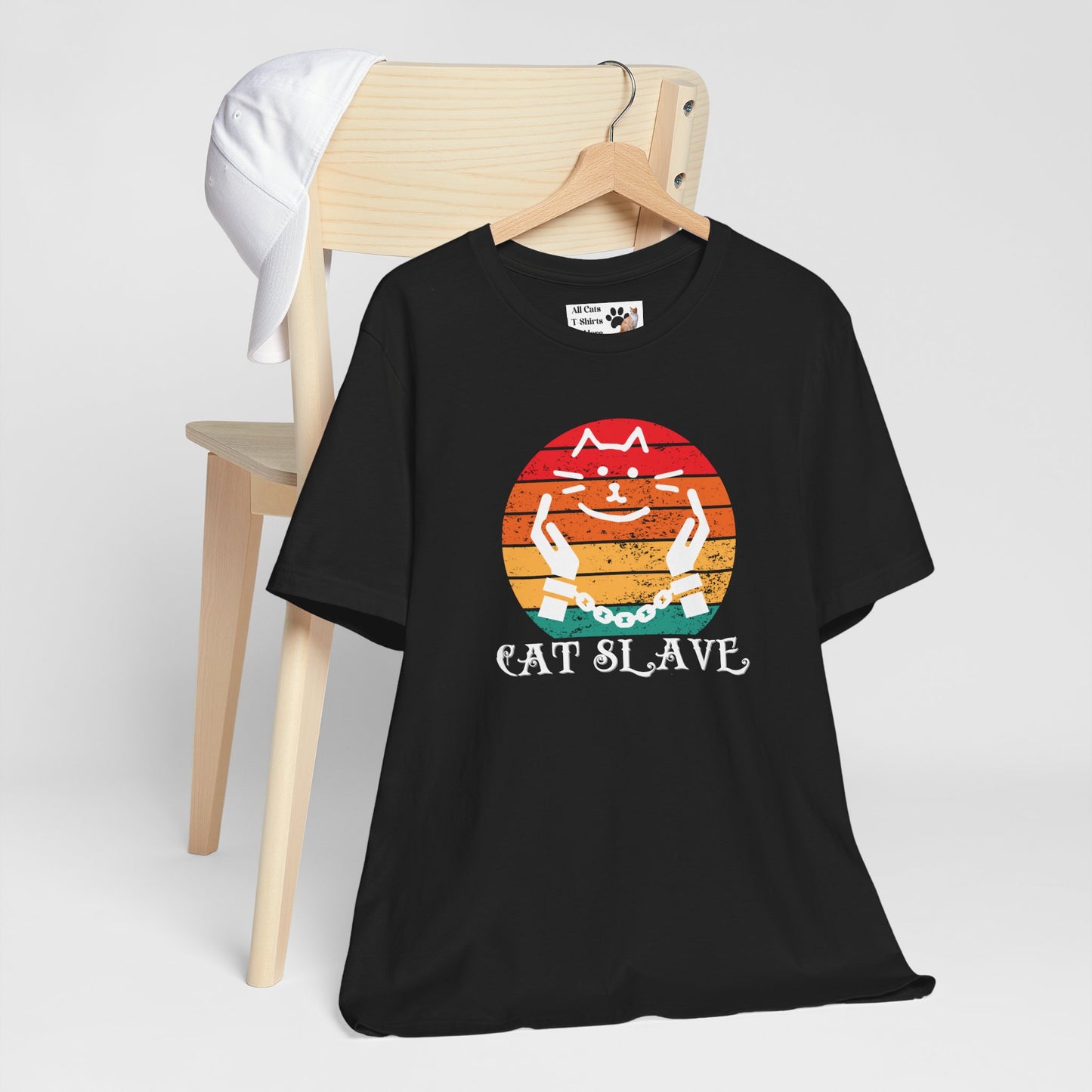 Cat Slave Vintage Sunset T-Shirt - (Unisex Jersey Tee - Casual & Trendy "Semi-Distressed" Style Design )