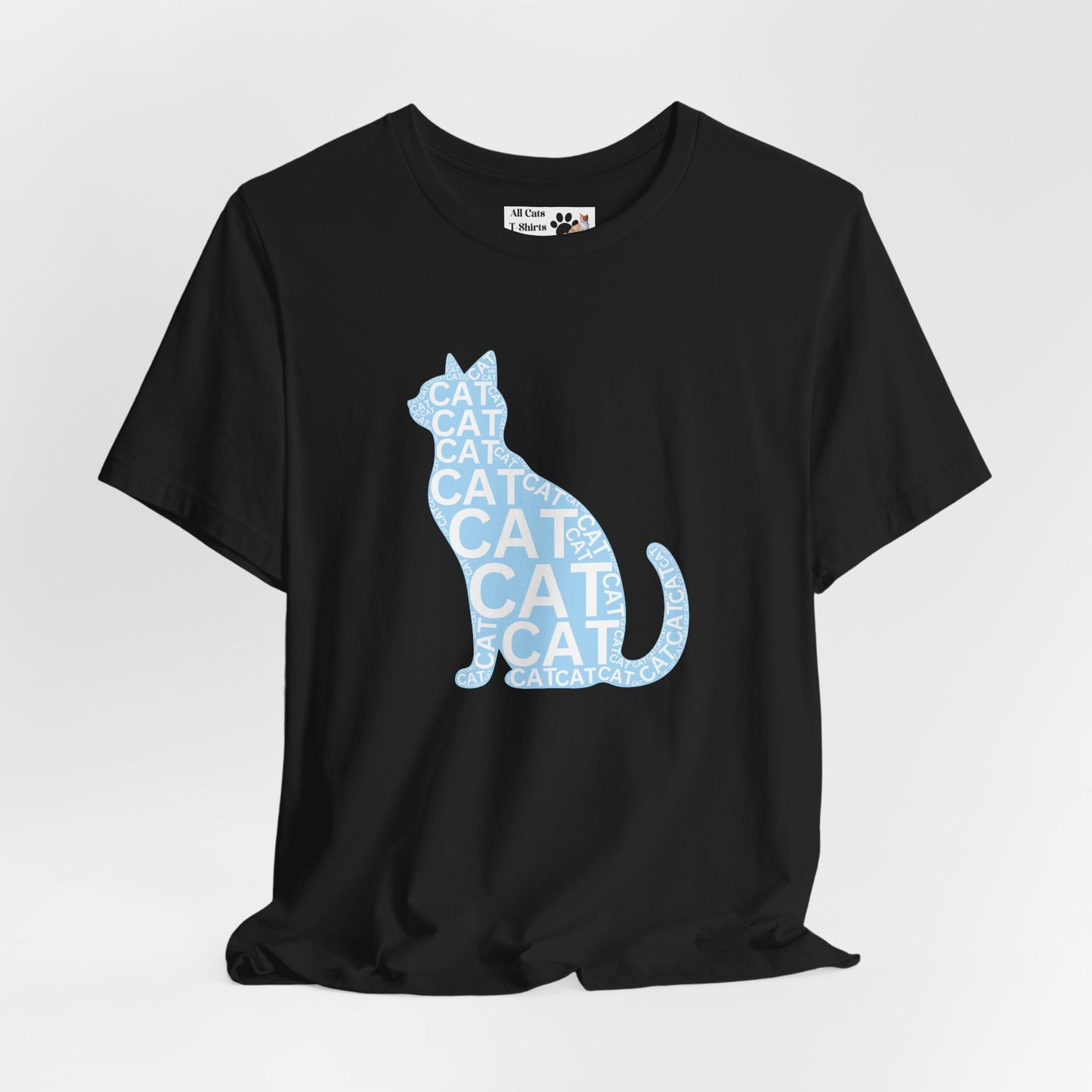 "CAT in a Cat, T-Shirt" - (Playful Blue Cat Design, Cat Lover Unisex Jersey Short Sleeve Tee - Purr-fect Gift!)