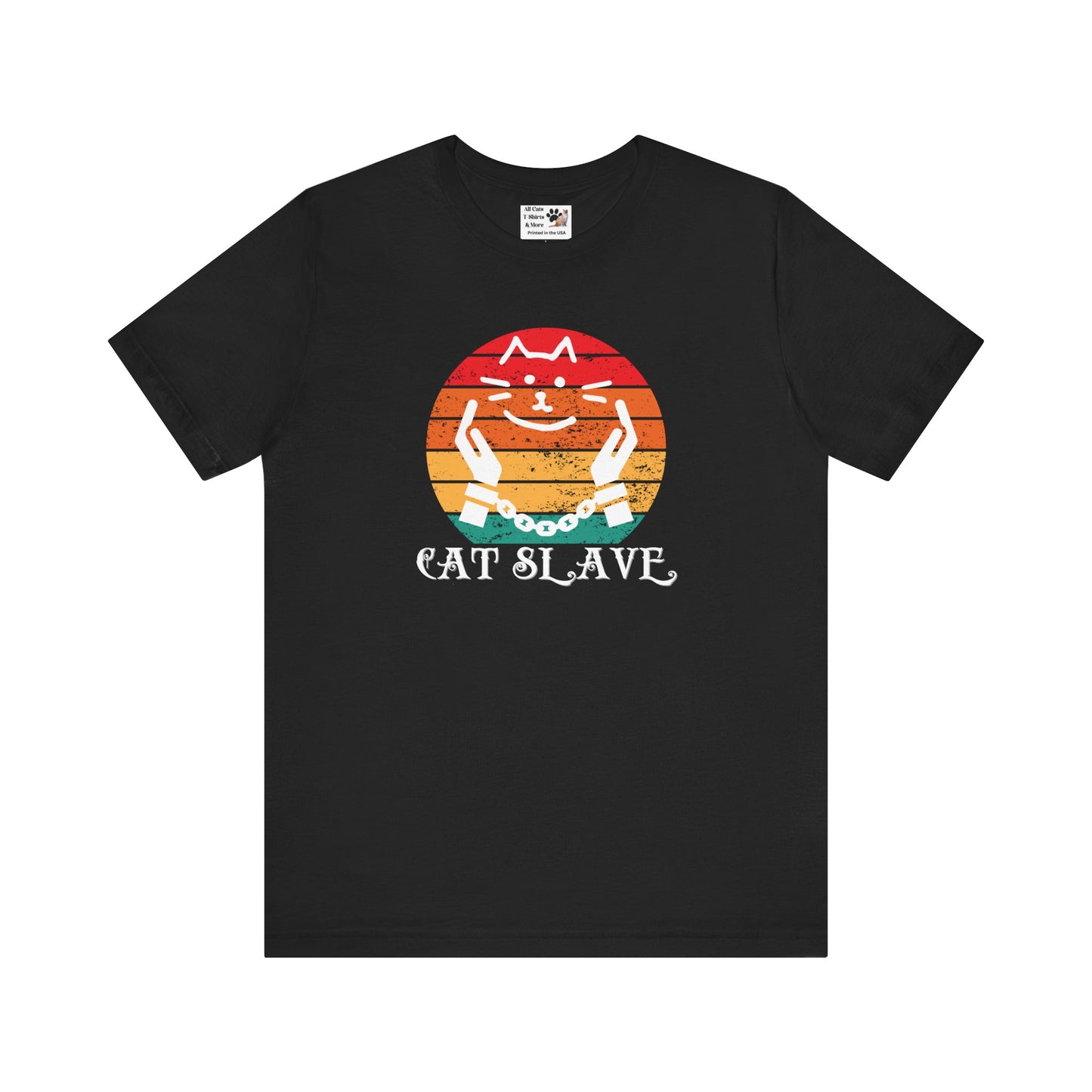 Cat Slave Vintage Sunset T-Shirt - (Unisex Jersey Tee - Casual & Trendy "Semi-Distressed" Style Design )