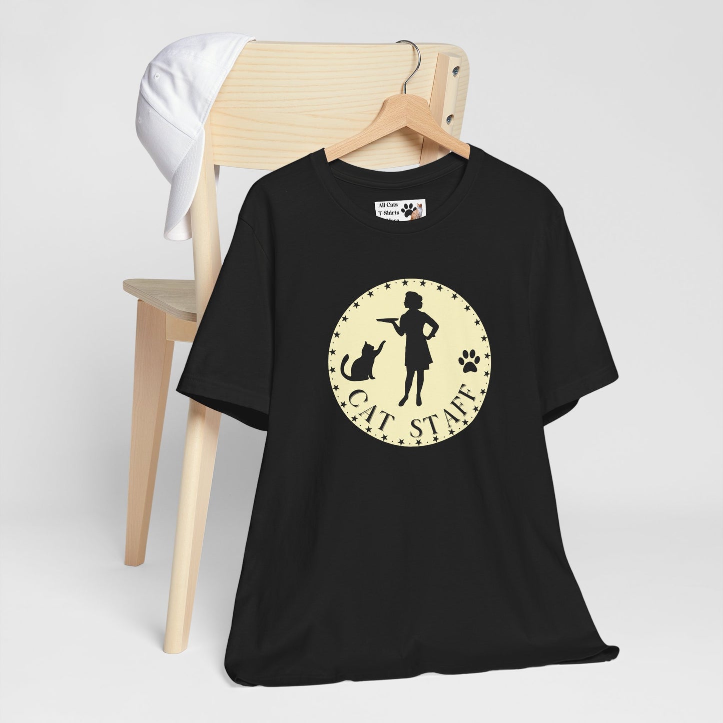 Cat Staff T-Shirt - (Unisex Jersey Short Sleeve Tee - Perfect for Cat Lovers)