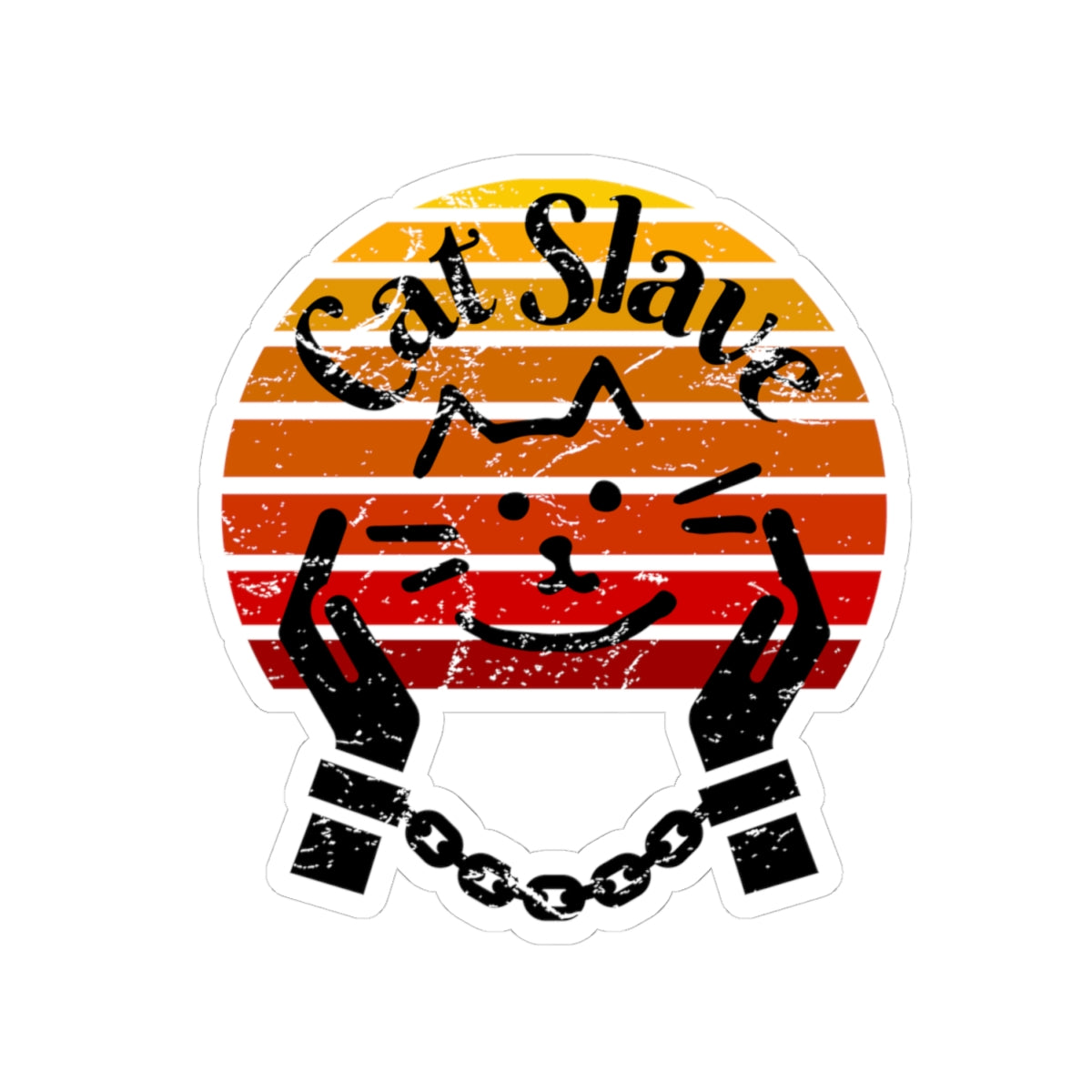 Cat Slave Kiss-Cut Stickers for Cat Fans