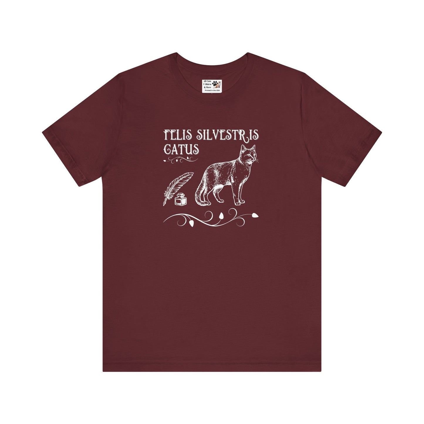 Felis Silvestris Catus T-Shirt - ("Domestic Cat" - Unisex Jersey Short Sleeve Tee - Perfect for Cat Lovers!)