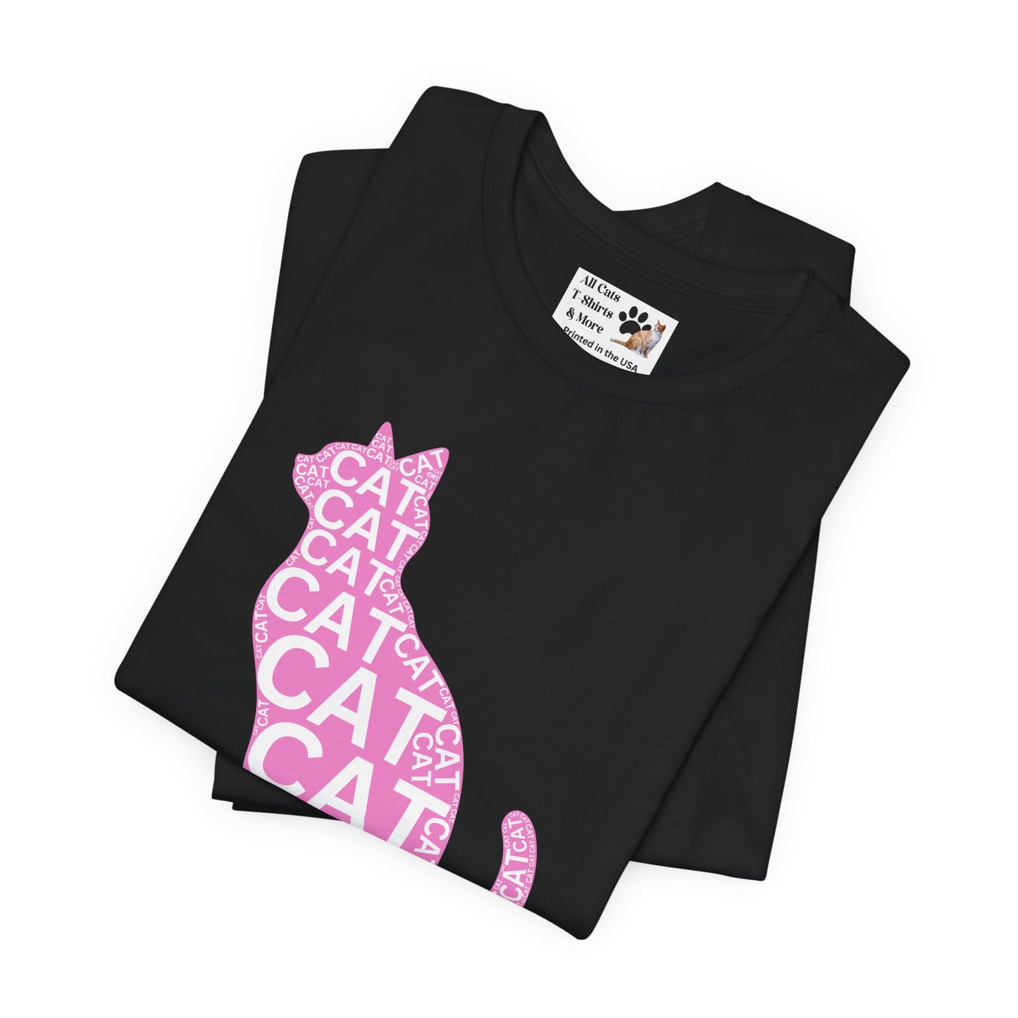 "CAT in a Cat, T-Shirt" - Cat Lover Unisex Jersey Tee - Playful Pink Cat Design