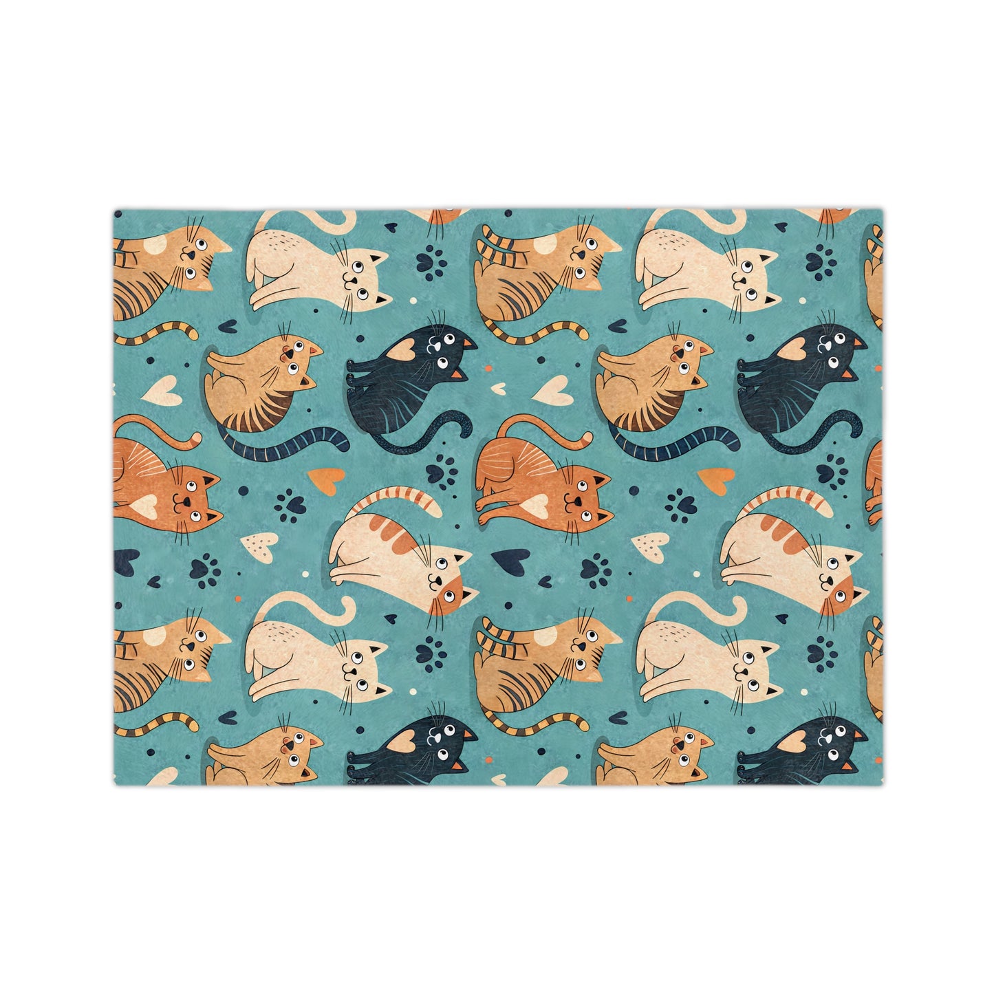 Cozy Cat Blanket - Perfect for Cat Lovers, Cat Print Microfiber Throw, Birthday Gift, Pet Lovers Home Decor, Warm Plush Blanket