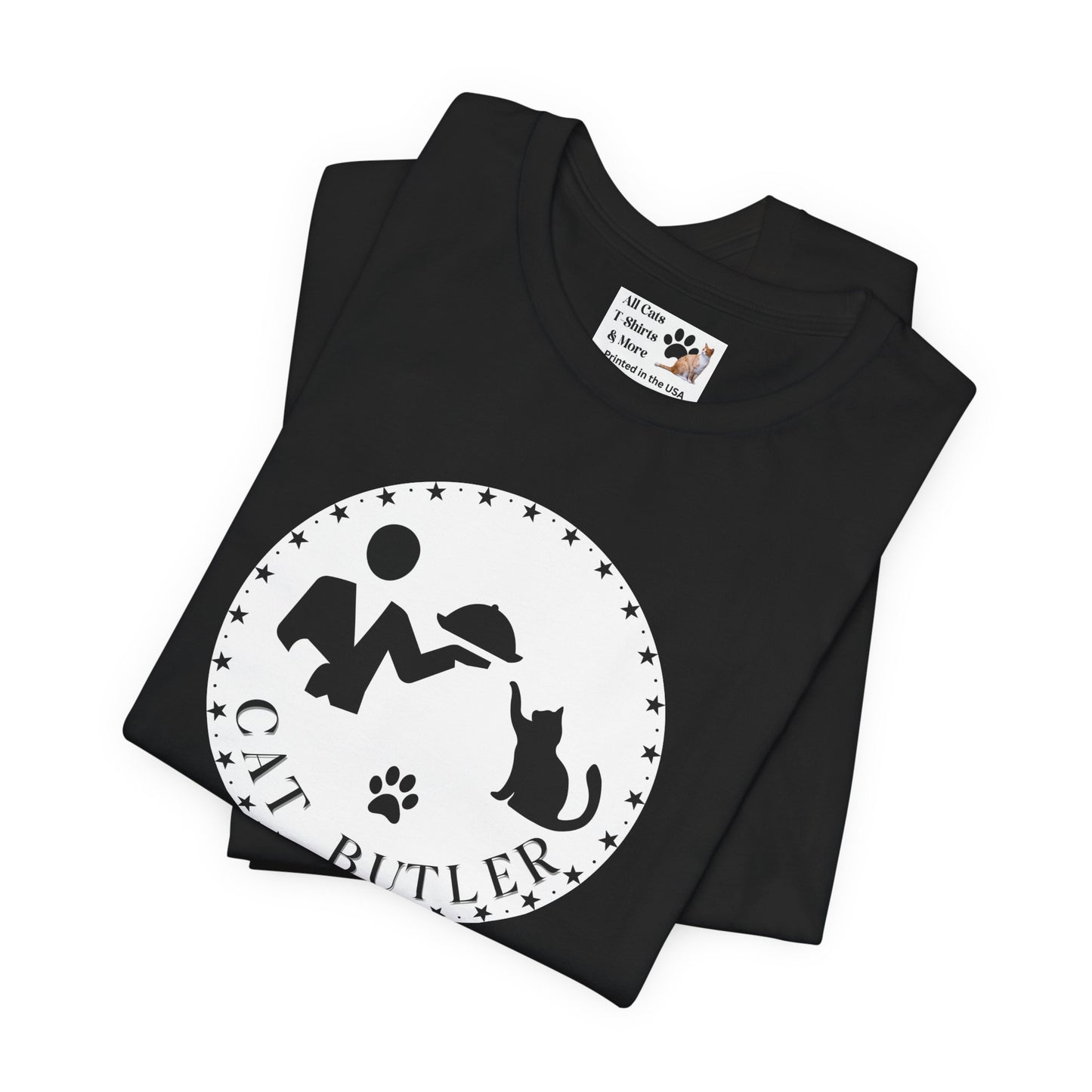 "Cat Butler" T-Shirt - (Unisex Jersey Short Sleeve Tee - Perfect Gift for Cat Lovers!)