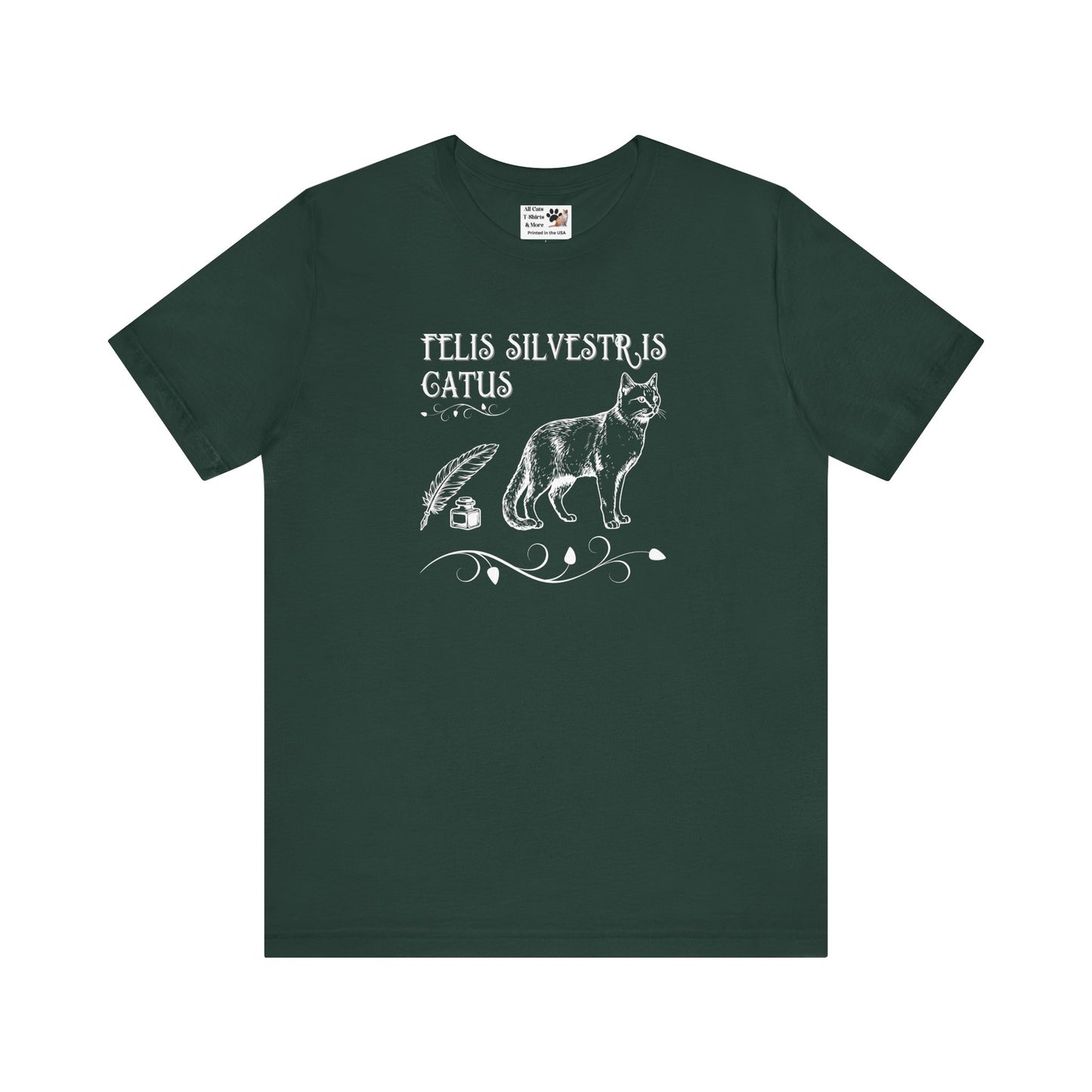 Felis Silvestris Catus T-Shirt - ("Domestic Cat" - Unisex Jersey Short Sleeve Tee - Perfect for Cat Lovers!)