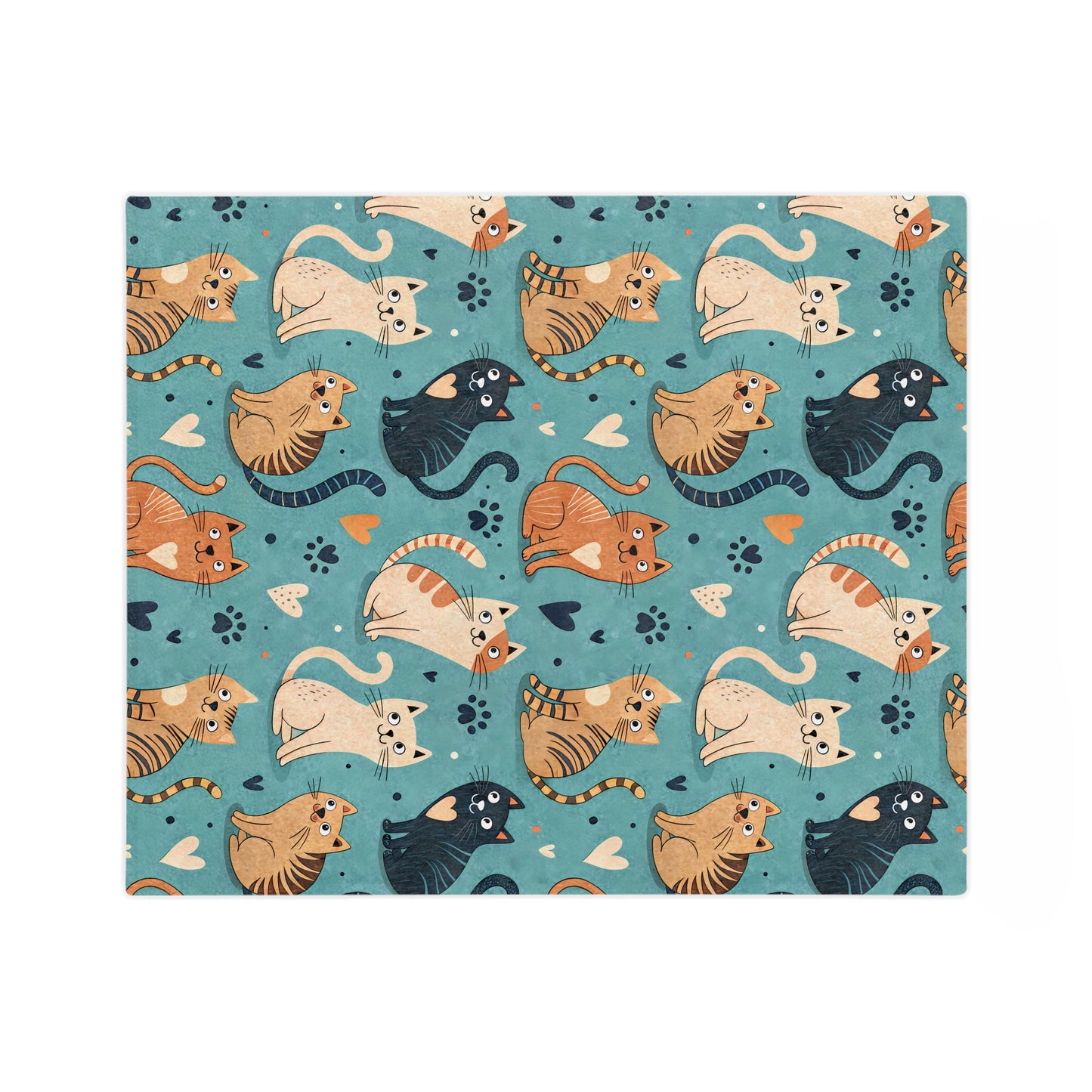 Cozy Cat Blanket - Perfect for Cat Lovers, Cat Print Microfiber Throw, Birthday Gift, Pet Lovers Home Decor, Warm Plush Blanket