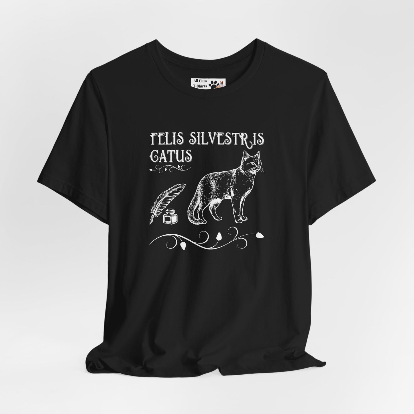 Felis Silvestris Catus T-Shirt - ("Domestic Cat" - Unisex Jersey Short Sleeve Tee - Perfect for Cat Lovers!)