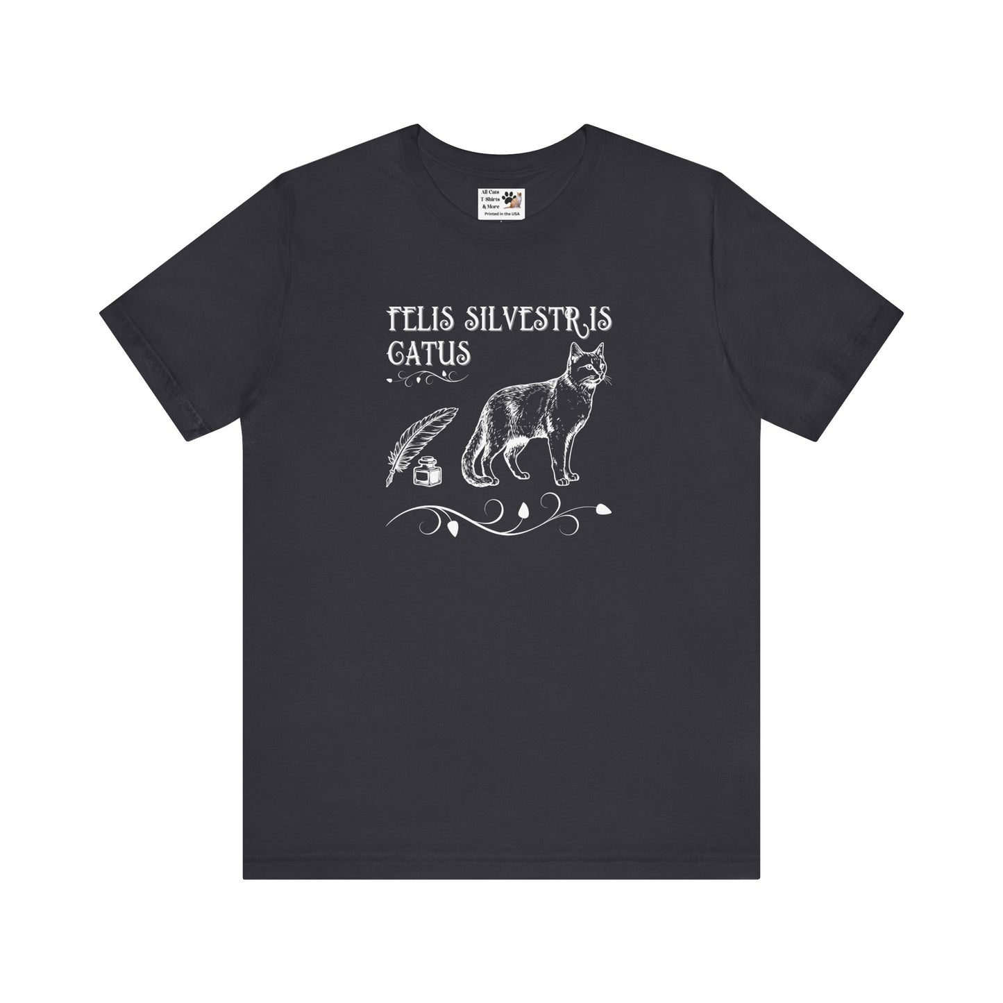 Felis Silvestris Catus T-Shirt - ("Domestic Cat" - Unisex Jersey Short Sleeve Tee - Perfect for Cat Lovers!)