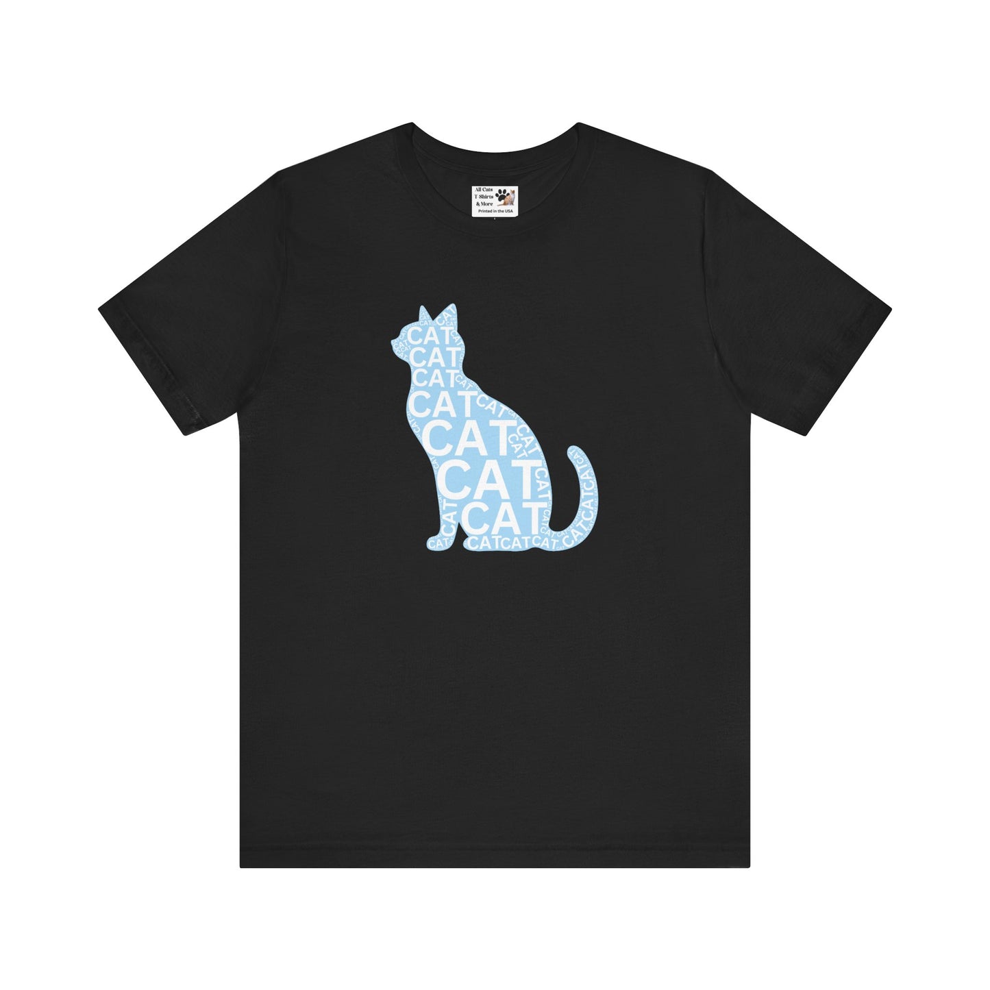 "CAT in a Cat, T-Shirt" - (Playful Blue Cat Design, Cat Lover Unisex Jersey Short Sleeve Tee - Purr-fect Gift!)