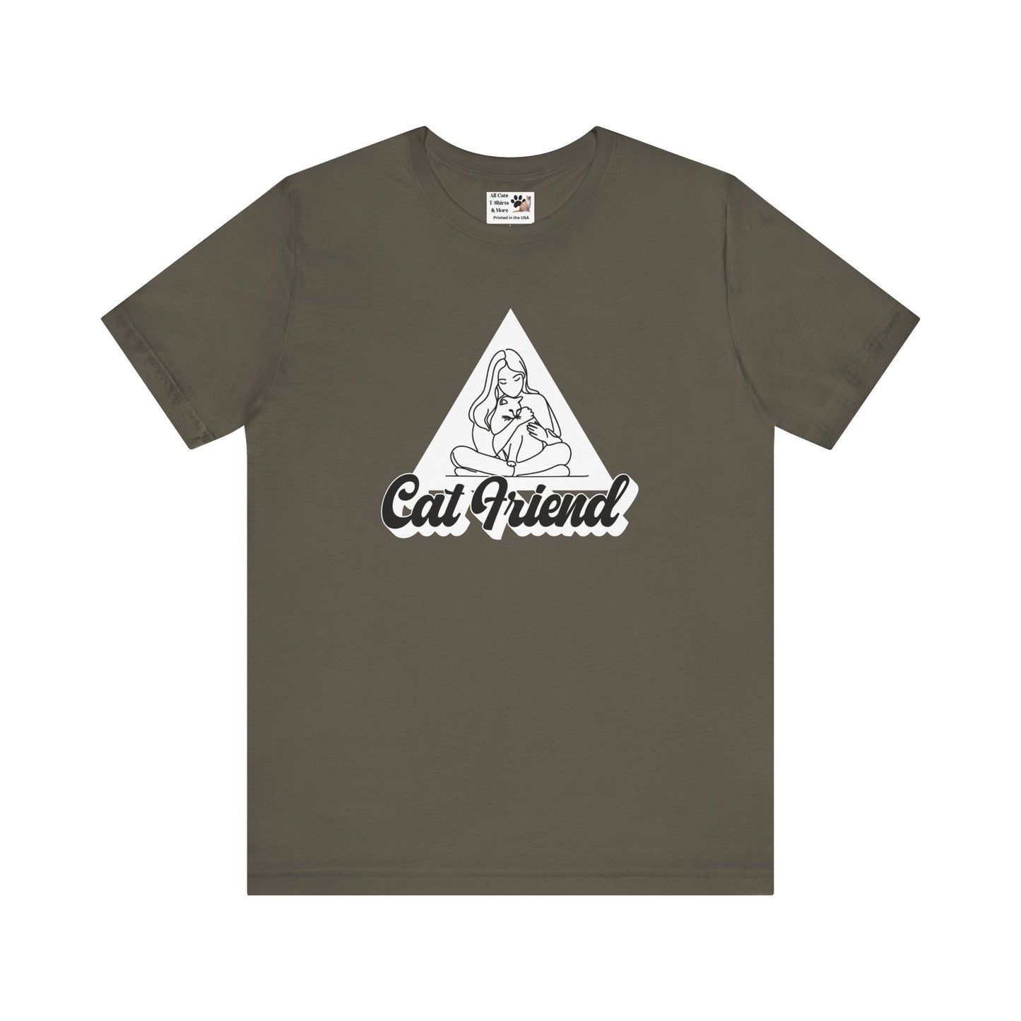 Cat Friend T-Shirt - (Unisex Jersey Short Sleeve Tee - Perfect for Friends of Cats!)