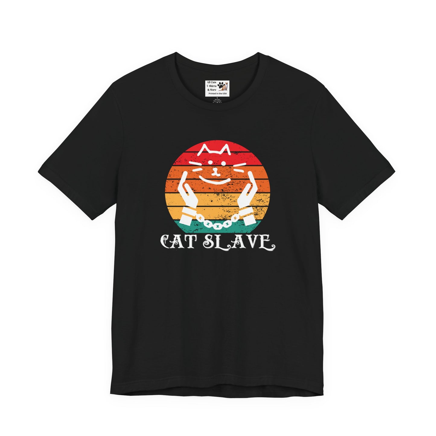 Cat Slave Vintage Sunset T-Shirt - (Unisex Jersey Tee - Casual & Trendy "Semi-Distressed" Style Design )