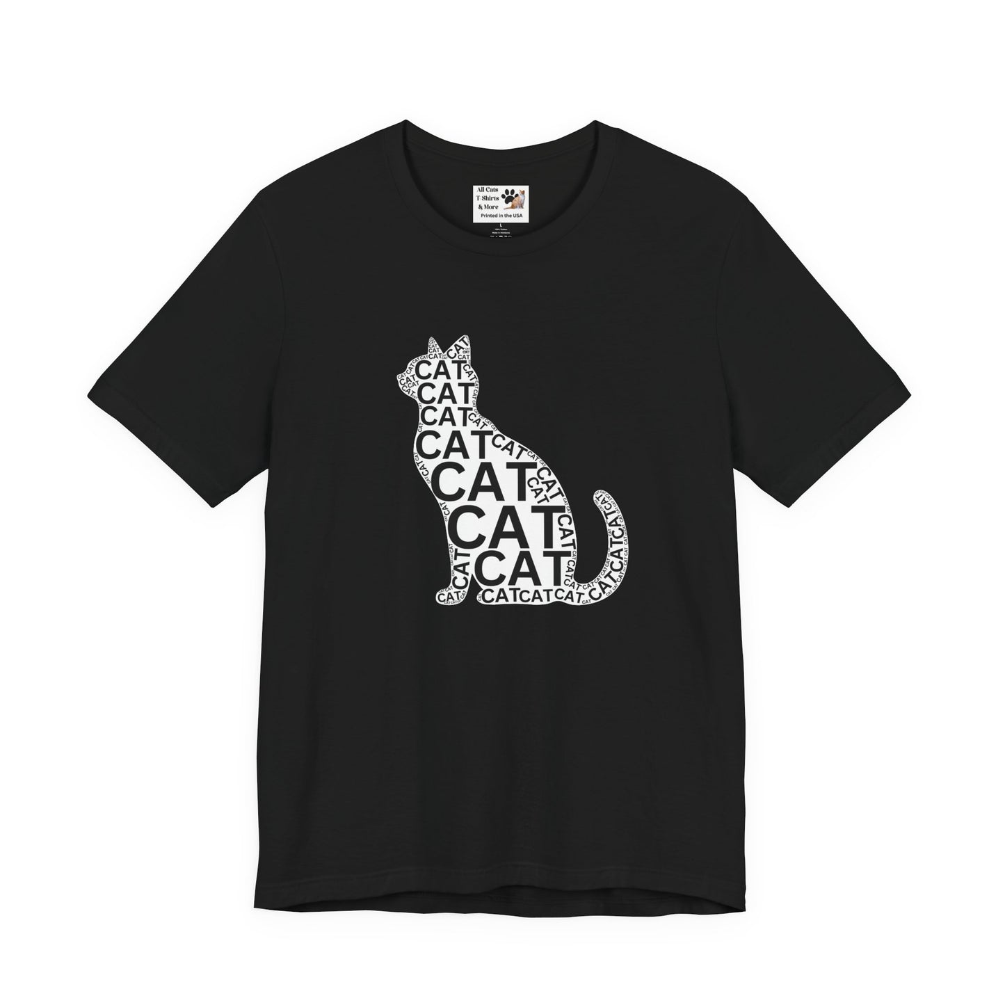 "CAT in a Cat, T-Shirt" - (Playful Black & White Cat Design, Cat Lover Unisex Jersey Short Sleeve Tee - Purr-fect Gift!)