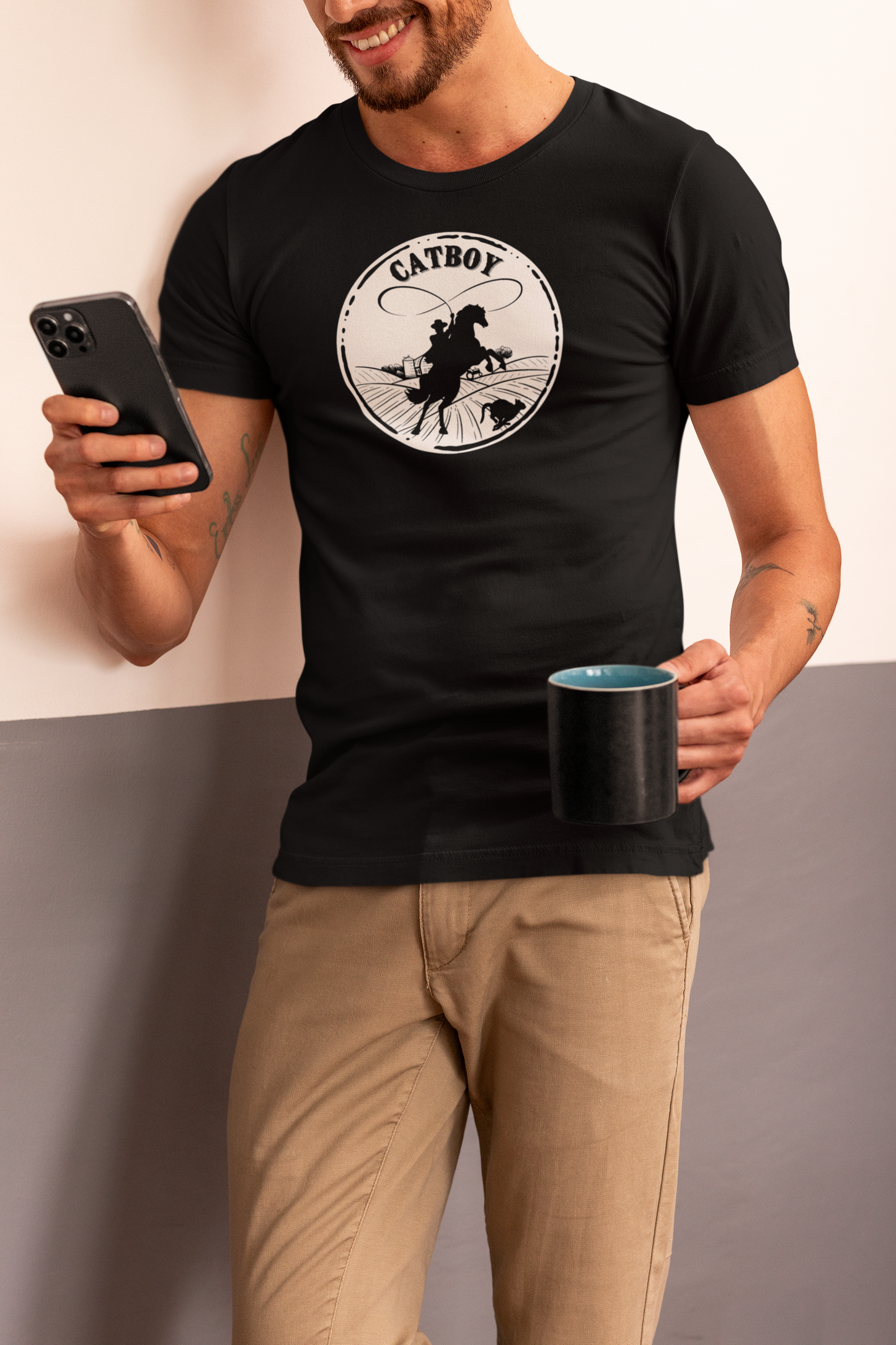 Catboy T-Shirt - (Fun Graphic Unisex Tee - Fun and Quirky Style for Cat Lovers)