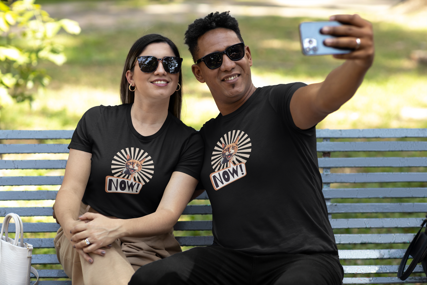 "NOW Cat" Graphic T-Shirt - (Funny Cat Unisex Jersey Tee - Perfect for Cat Owners!)