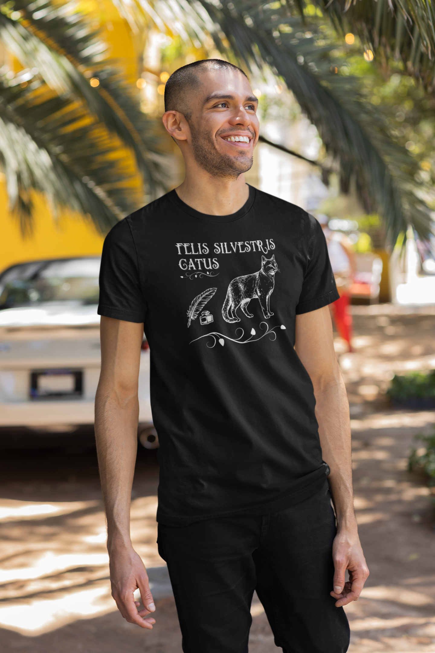 Felis Silvestris Catus T-Shirt - ("Domestic Cat" - Unisex Jersey Short Sleeve Tee - Perfect for Cat Lovers!)