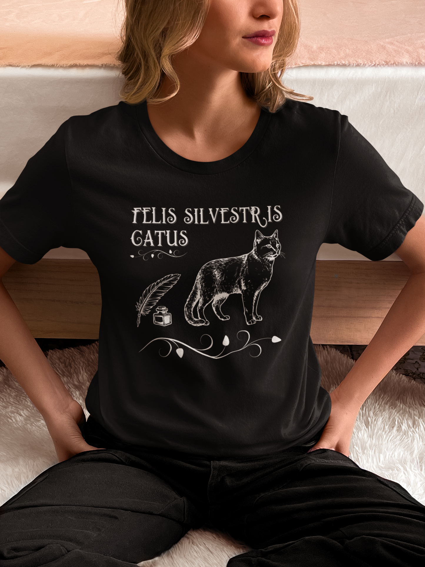 Felis Silvestris Catus T-Shirt - ("Domestic Cat" - Unisex Jersey Short Sleeve Tee - Perfect for Cat Lovers!)