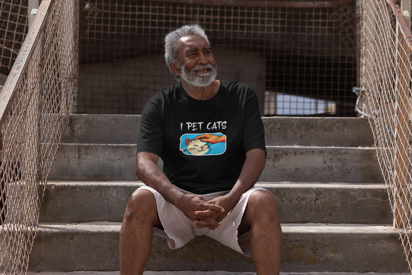 I Pet Cats T‑Shirt — Cute Cat Petting Graphic Tee for Cat Lovers