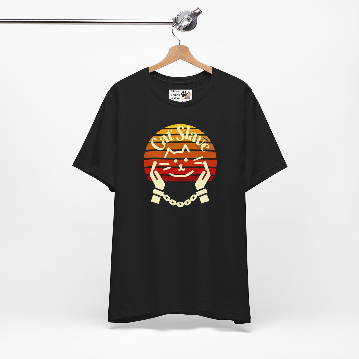 Cat Slave Vintage Sunset T-Shirt - (Unisex Jersey Tee - Casual & Trendy "Partly Distressed Style" Design)