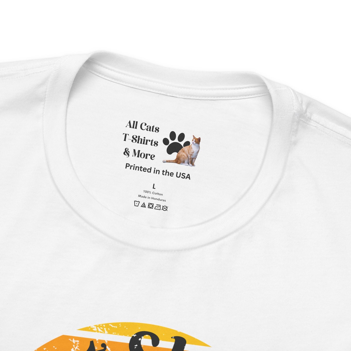 Funny Cat Slave Vintage Sunset T-Shirt, Unisex Jersey Tee - Casual & Trendy "Distressed Grunge Style" Design