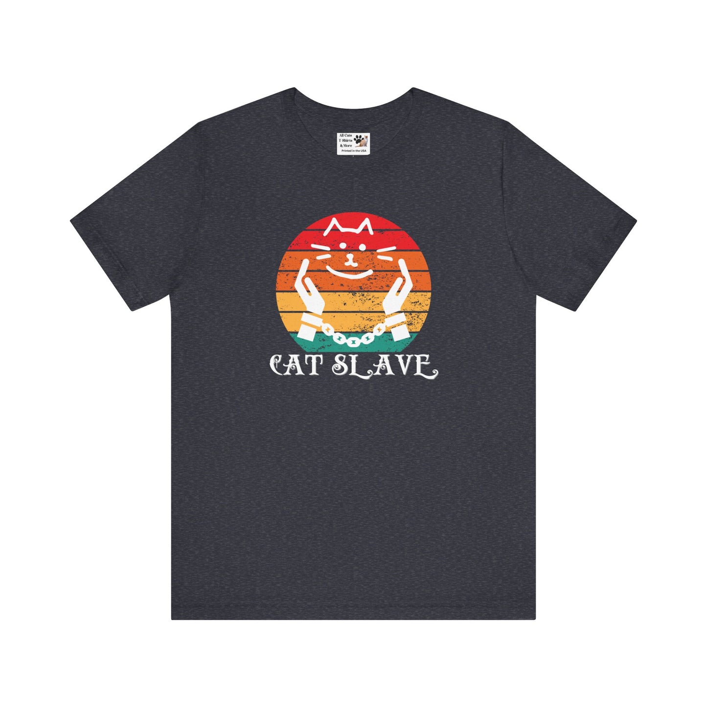 Cat Slave Vintage Sunset T-Shirt - (Unisex Jersey Tee - Casual & Trendy "Semi-Distressed" Style Design )