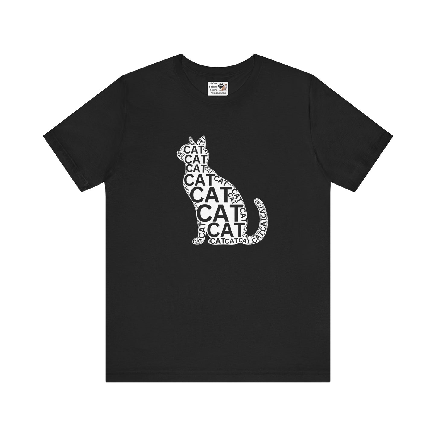 "CAT in a Cat, T-Shirt" - (Playful Black & White Cat Design, Cat Lover Unisex Jersey Short Sleeve Tee - Purr-fect Gift!)