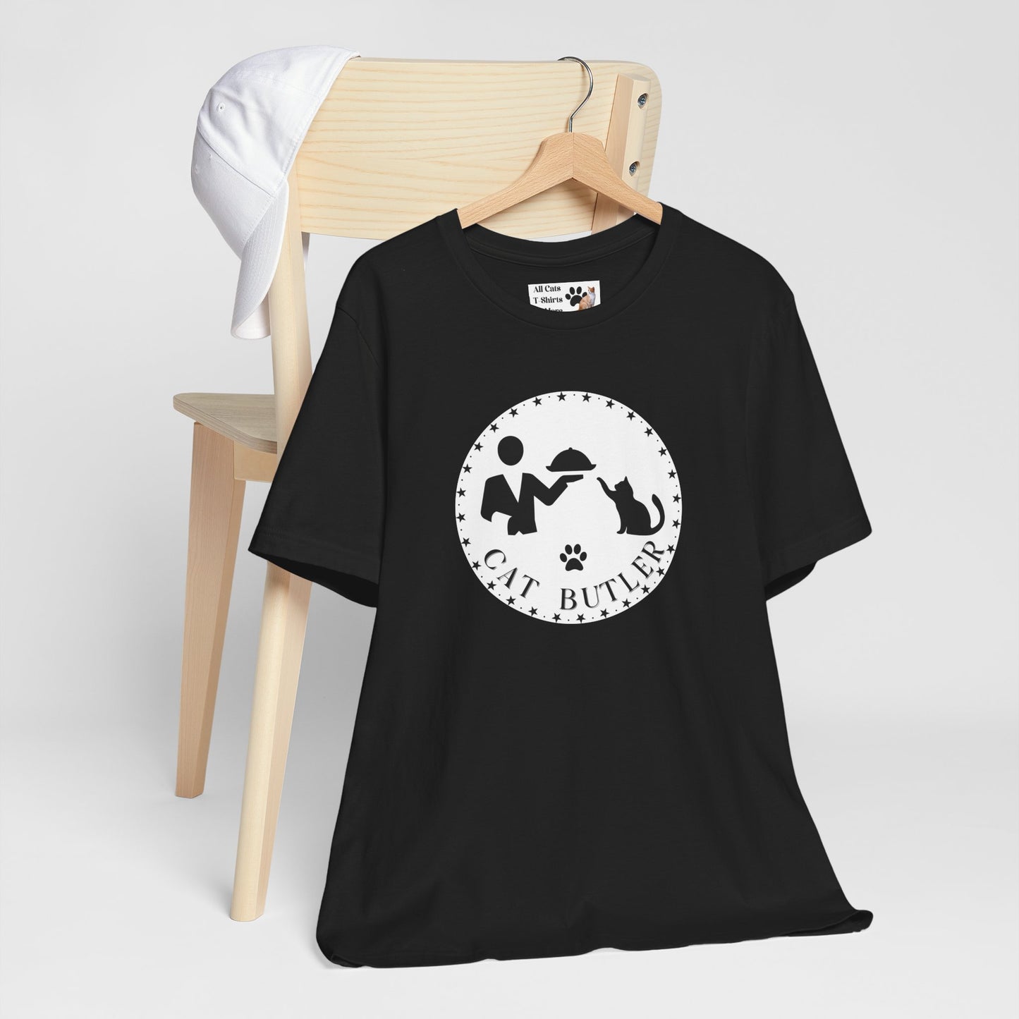 "Cat Butler" T-Shirt - (Unisex Jersey Short Sleeve Tee - Perfect Gift for Cat Lovers!)