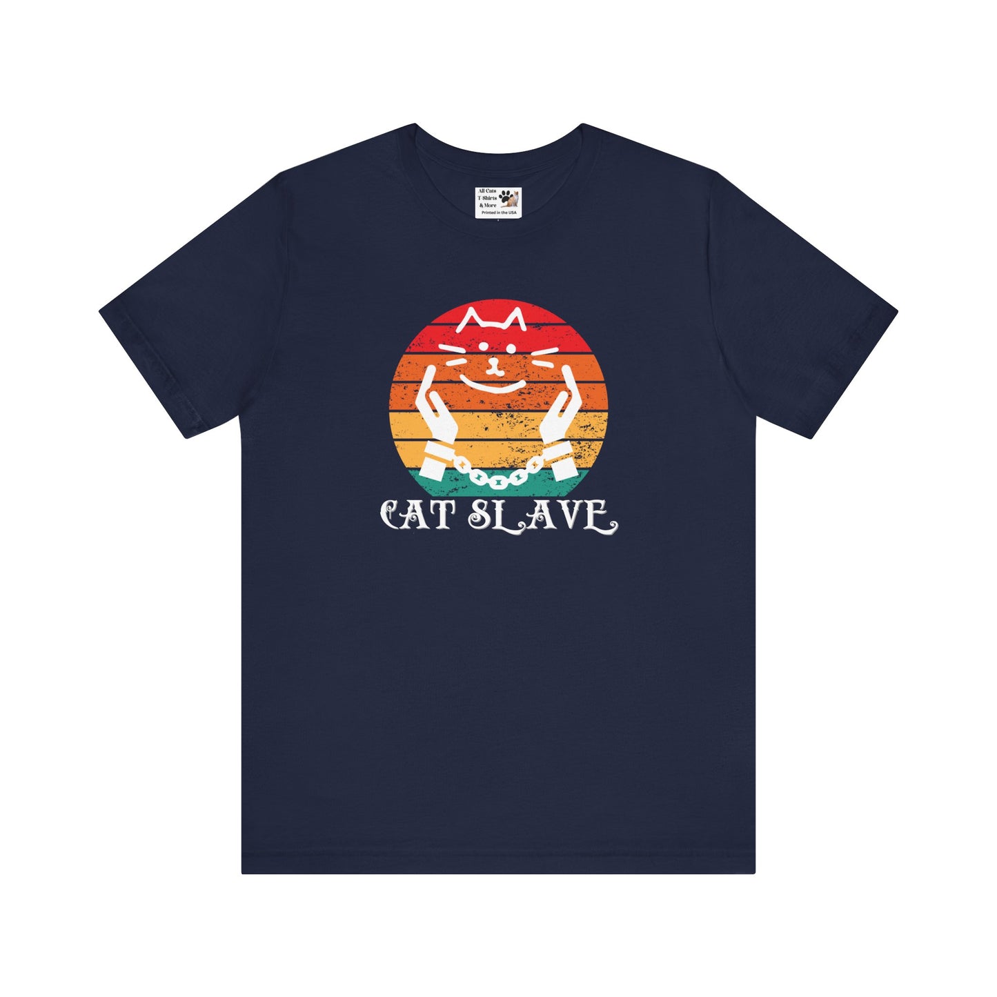 Cat Slave Vintage Sunset T-Shirt - (Unisex Jersey Tee - Casual & Trendy "Semi-Distressed" Style Design )