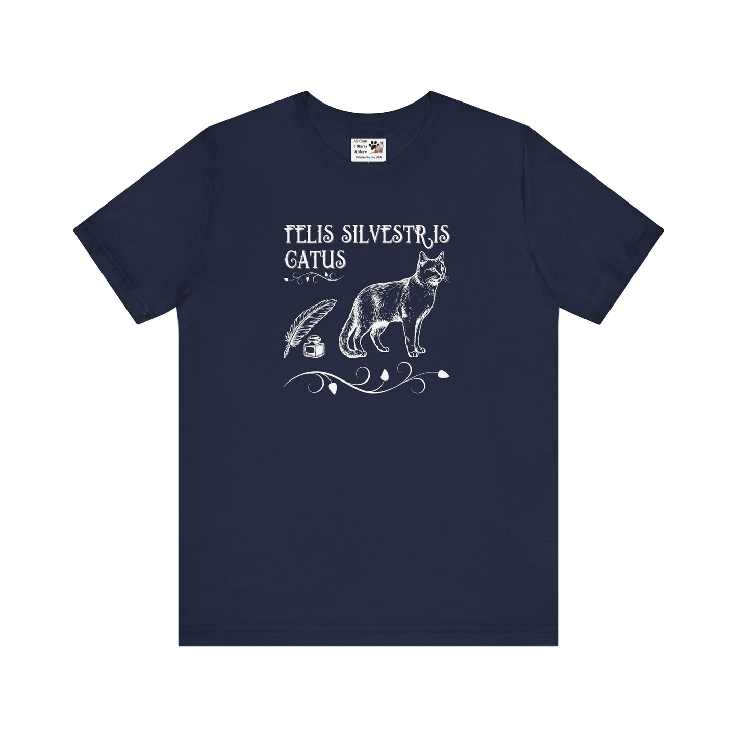 Felis Silvestris Catus T-Shirt - ("Domestic Cat" - Unisex Jersey Short Sleeve Tee - Perfect for Cat Lovers!)