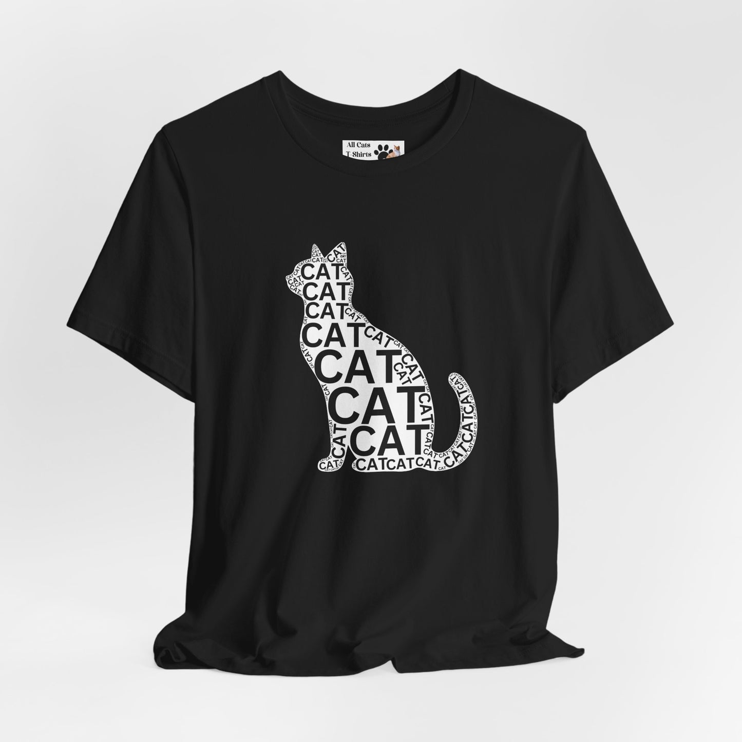 "CAT in a Cat, T-Shirt" - (Playful Black & White Cat Design, Cat Lover Unisex Jersey Short Sleeve Tee - Purr-fect Gift!)
