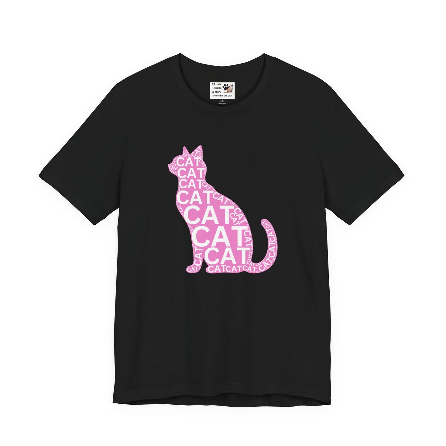 "CAT in a Cat, T-Shirt" - Cat Lover Unisex Jersey Tee - Playful Pink Cat Design