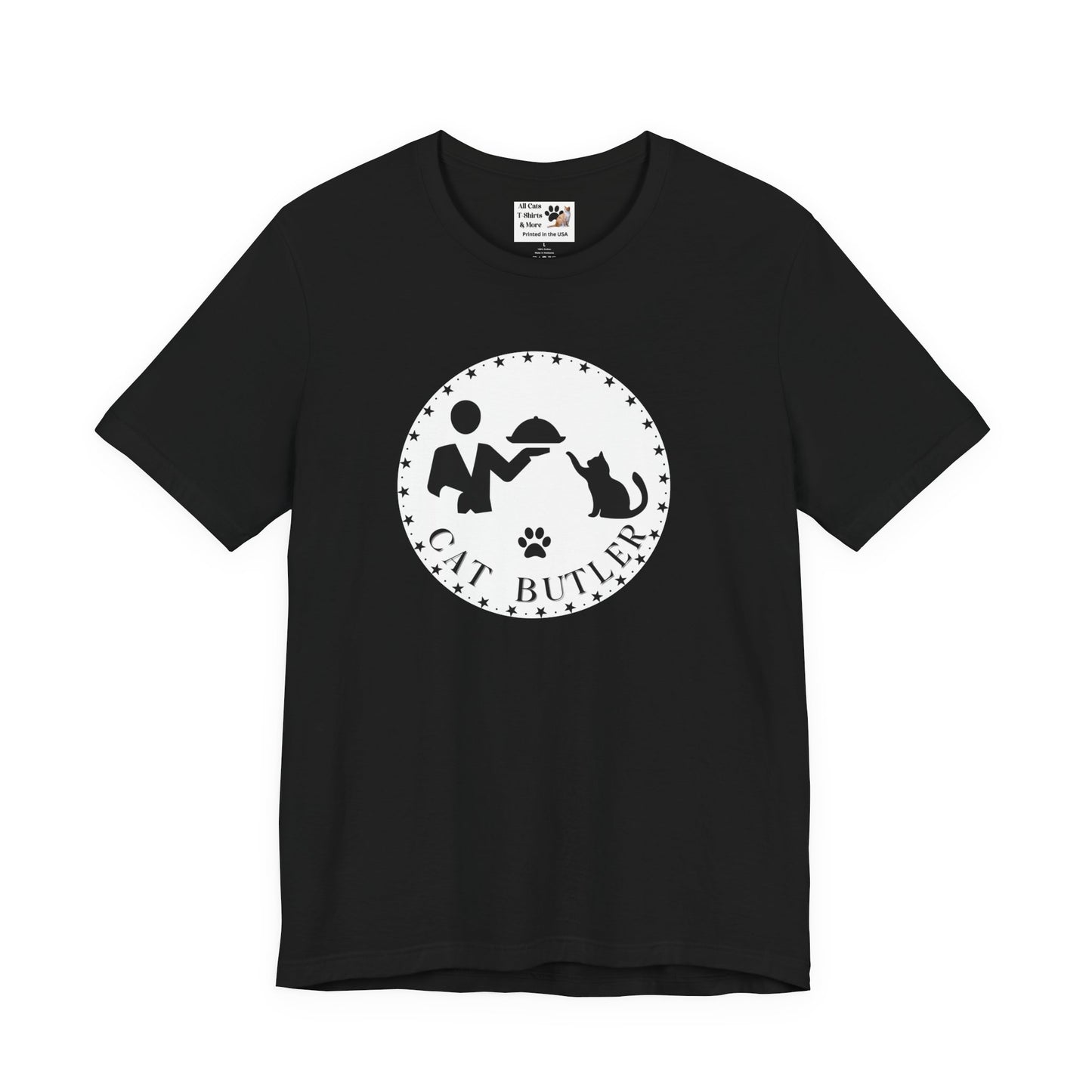 "Cat Butler" T-Shirt - (Unisex Jersey Short Sleeve Tee - Perfect Gift for Cat Lovers!)