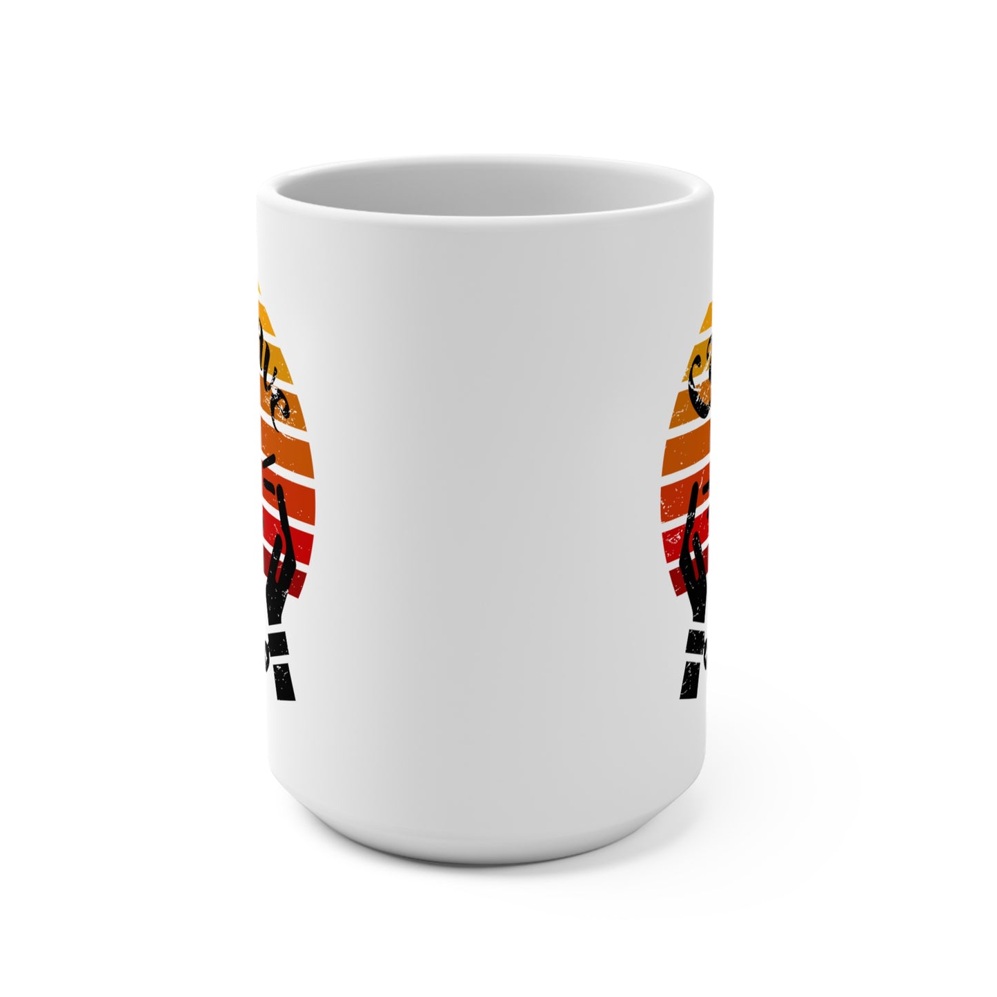 Cat Slave Vintage Sunset Mug 15oz - Purrfect Gift for Cat Lovers