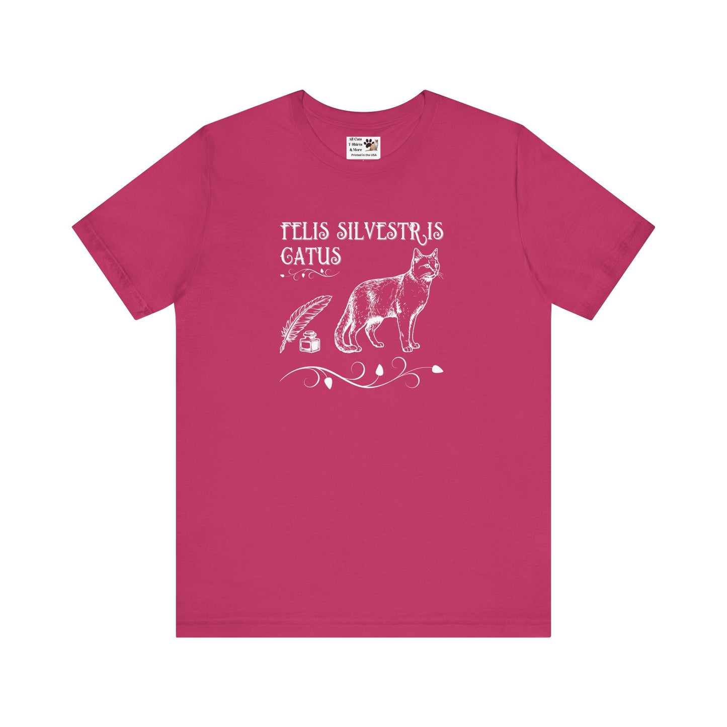 Felis Silvestris Catus T-Shirt - ("Domestic Cat" - Unisex Jersey Short Sleeve Tee - Perfect for Cat Lovers!)