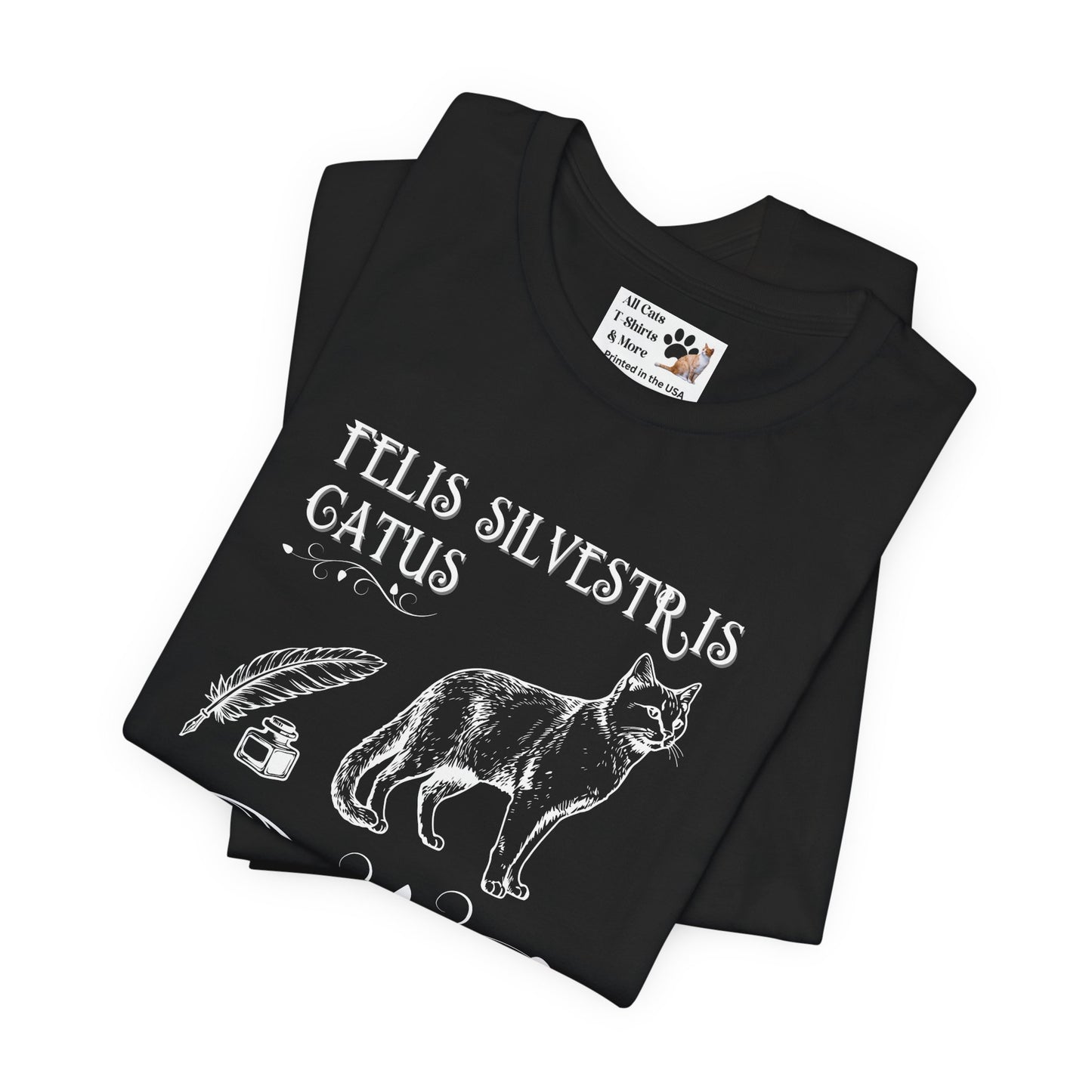 Felis Silvestris Catus T-Shirt - ("Domestic Cat" - Unisex Jersey Short Sleeve Tee - Perfect for Cat Lovers!)
