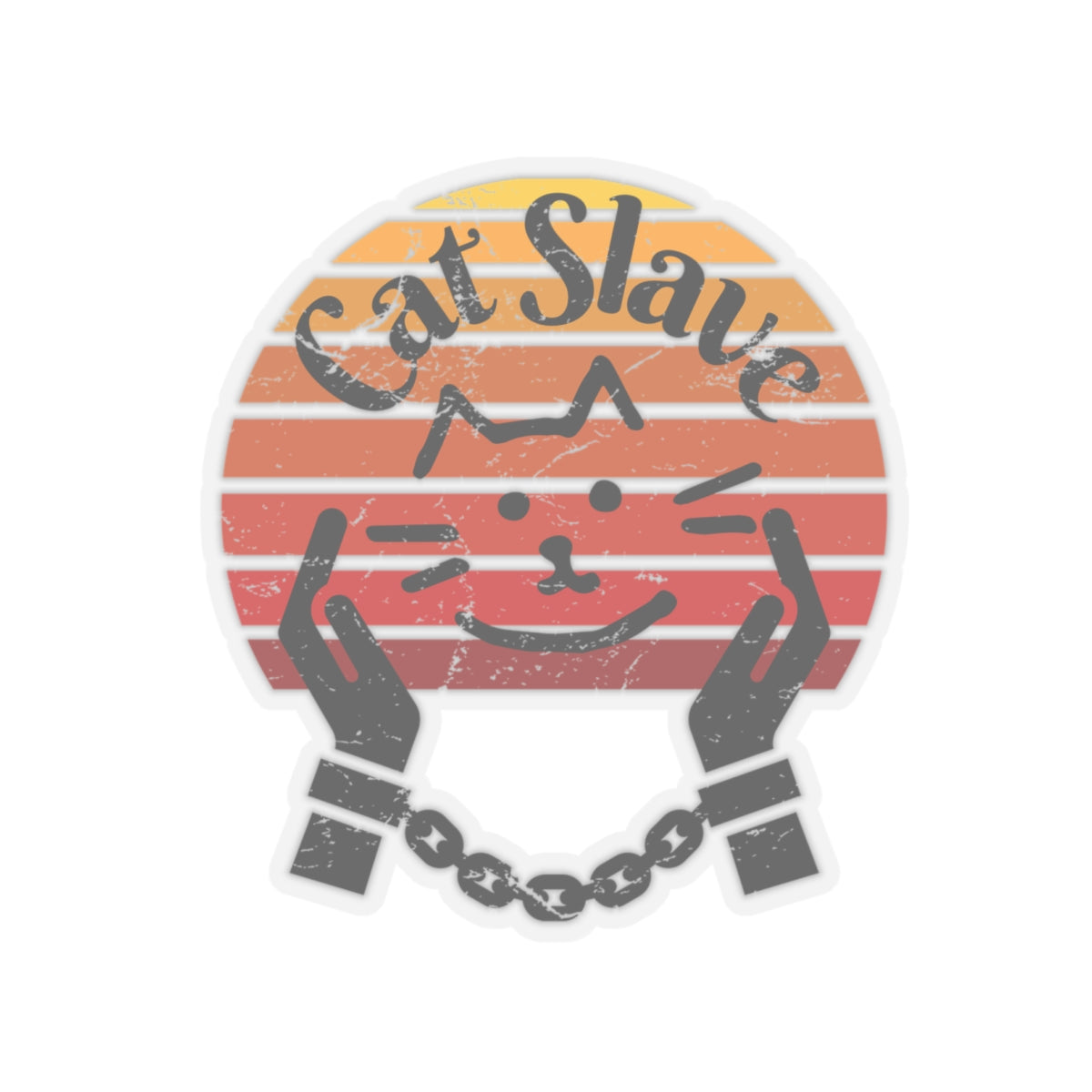 Cat Slave Kiss-Cut Stickers for Cat Fans