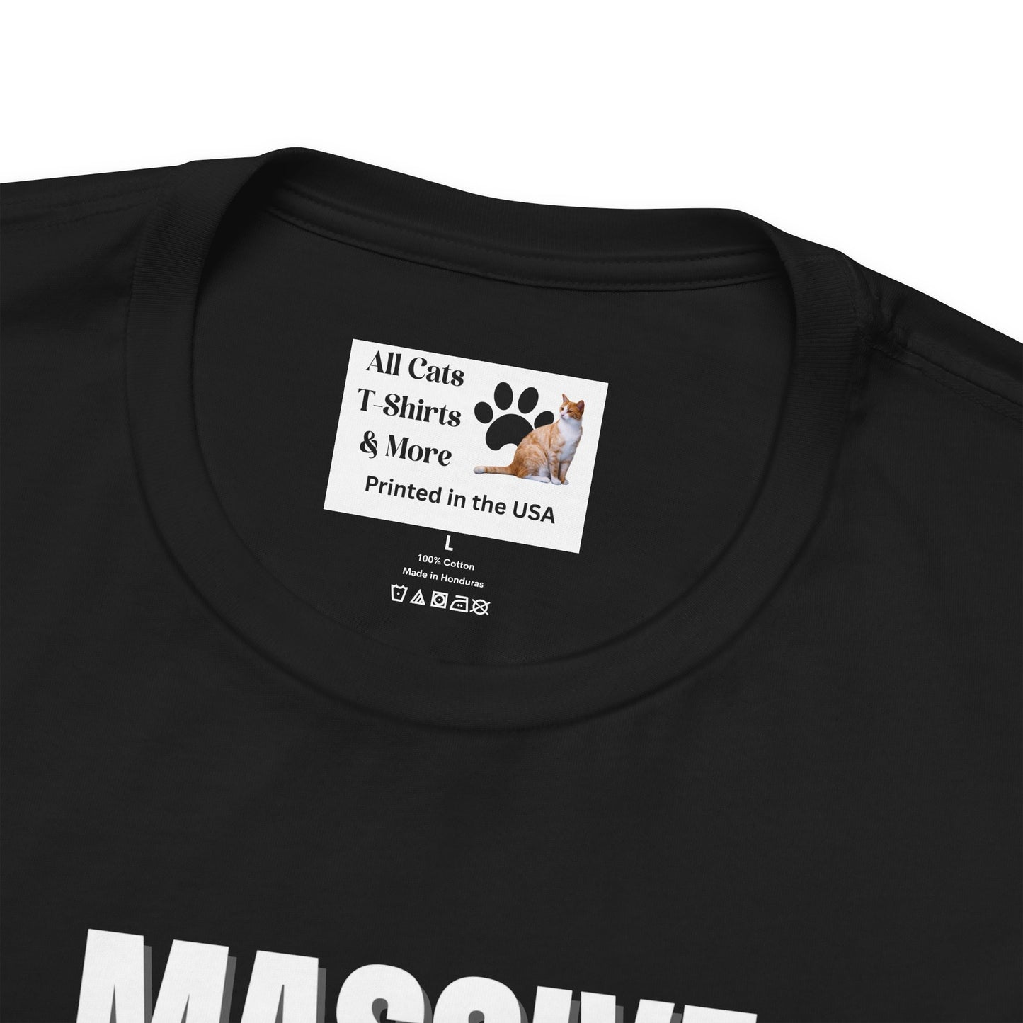 A Massive Cats T-Shirt - Huge Cat on Tower Bridge, London - (Vintage London Design, Funny Cat Unisex Jersey Tee - Perfect for Cat Fans!)